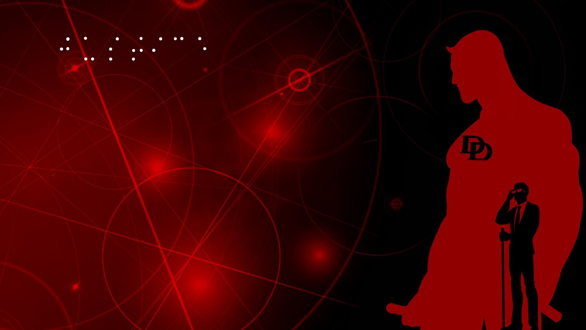 Daredevil, Matt Murdock, Silhouette, Rosso, 1920x1080, sfondo per PC