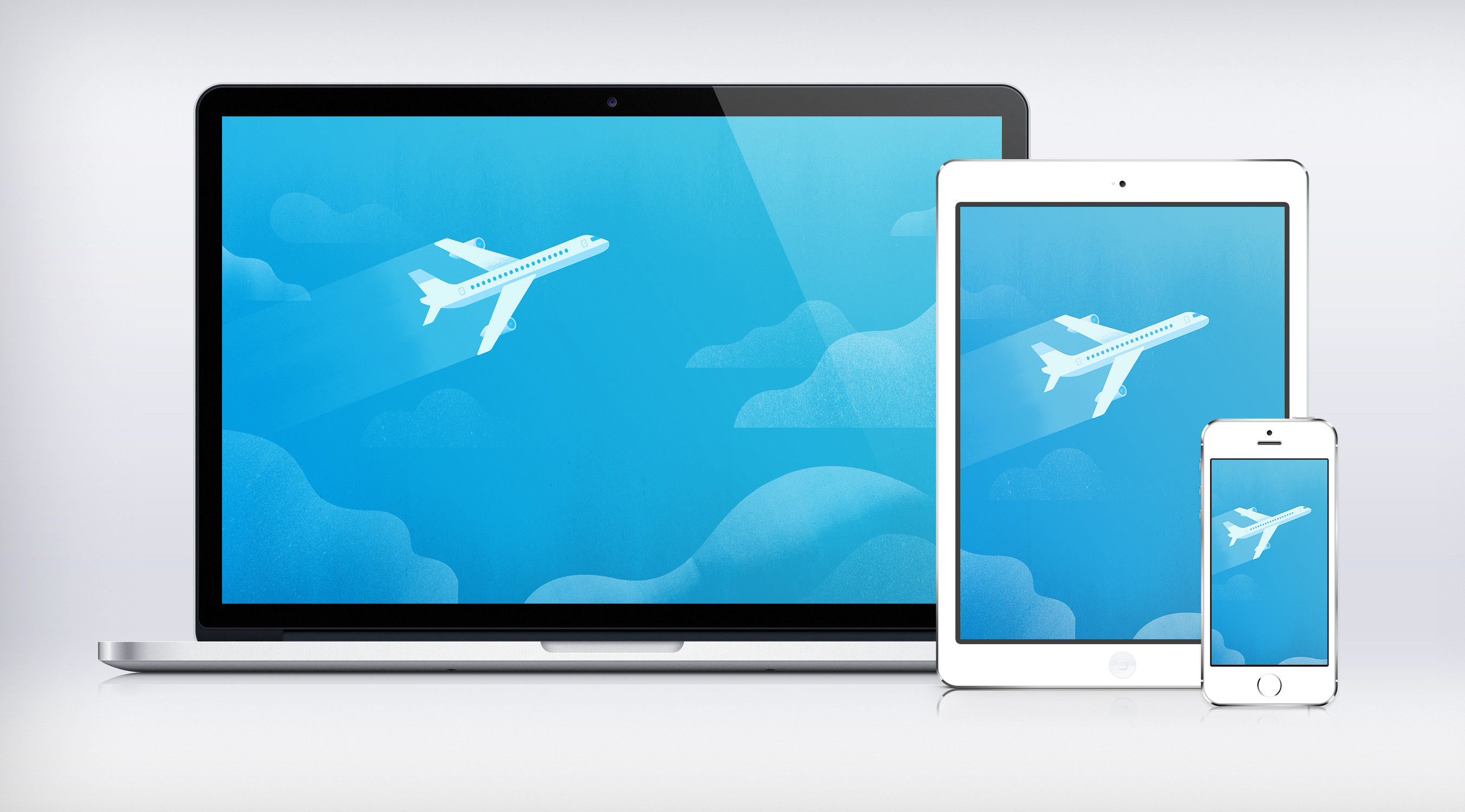 MacBook, iPad, iPhone, Aereo, Flat design, Mockup, 2K, wallpaper per computer