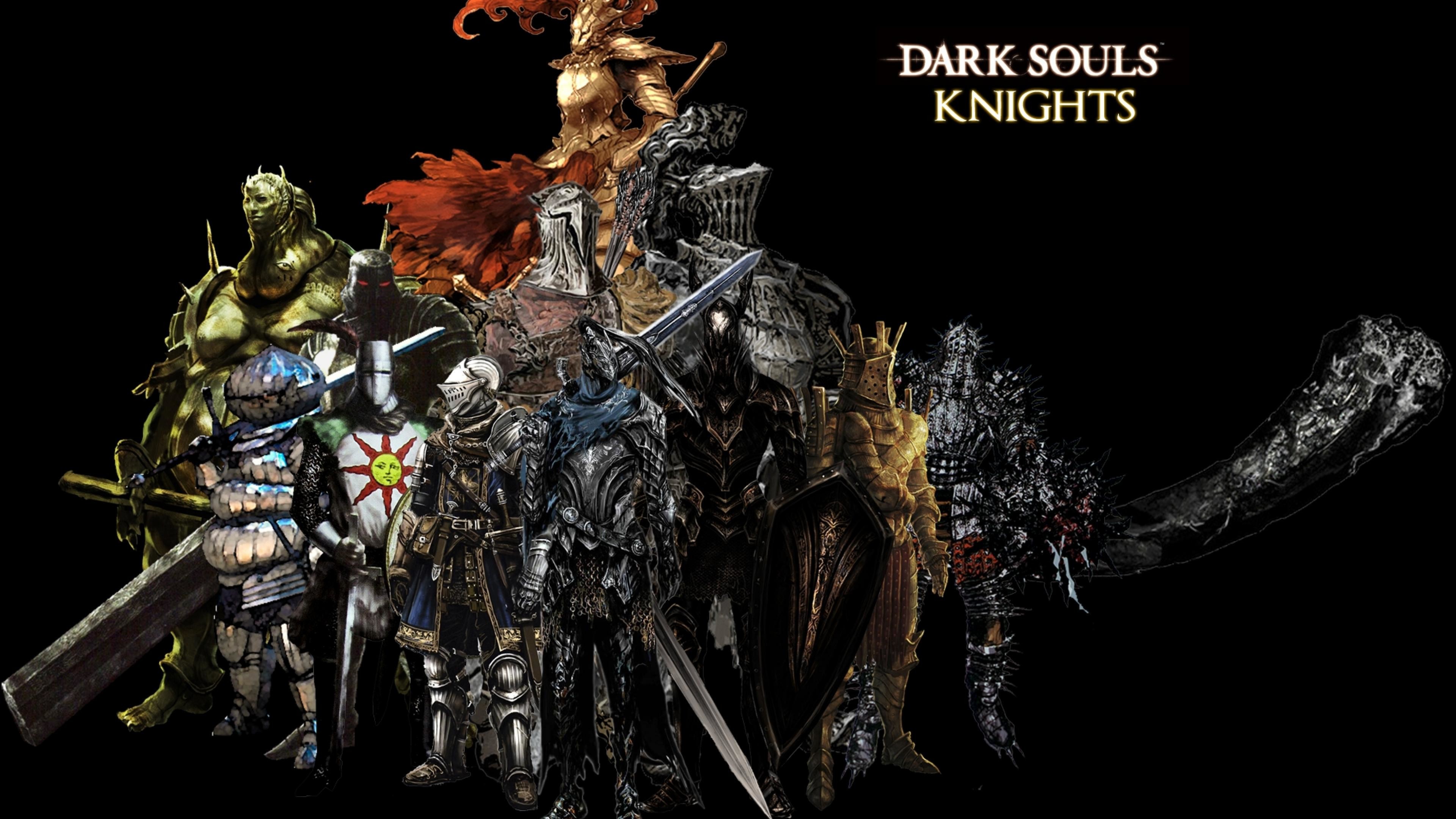 Dark Souls, Cavalieri, Solaire di Astora, Collage, 4K, sfondo desktop