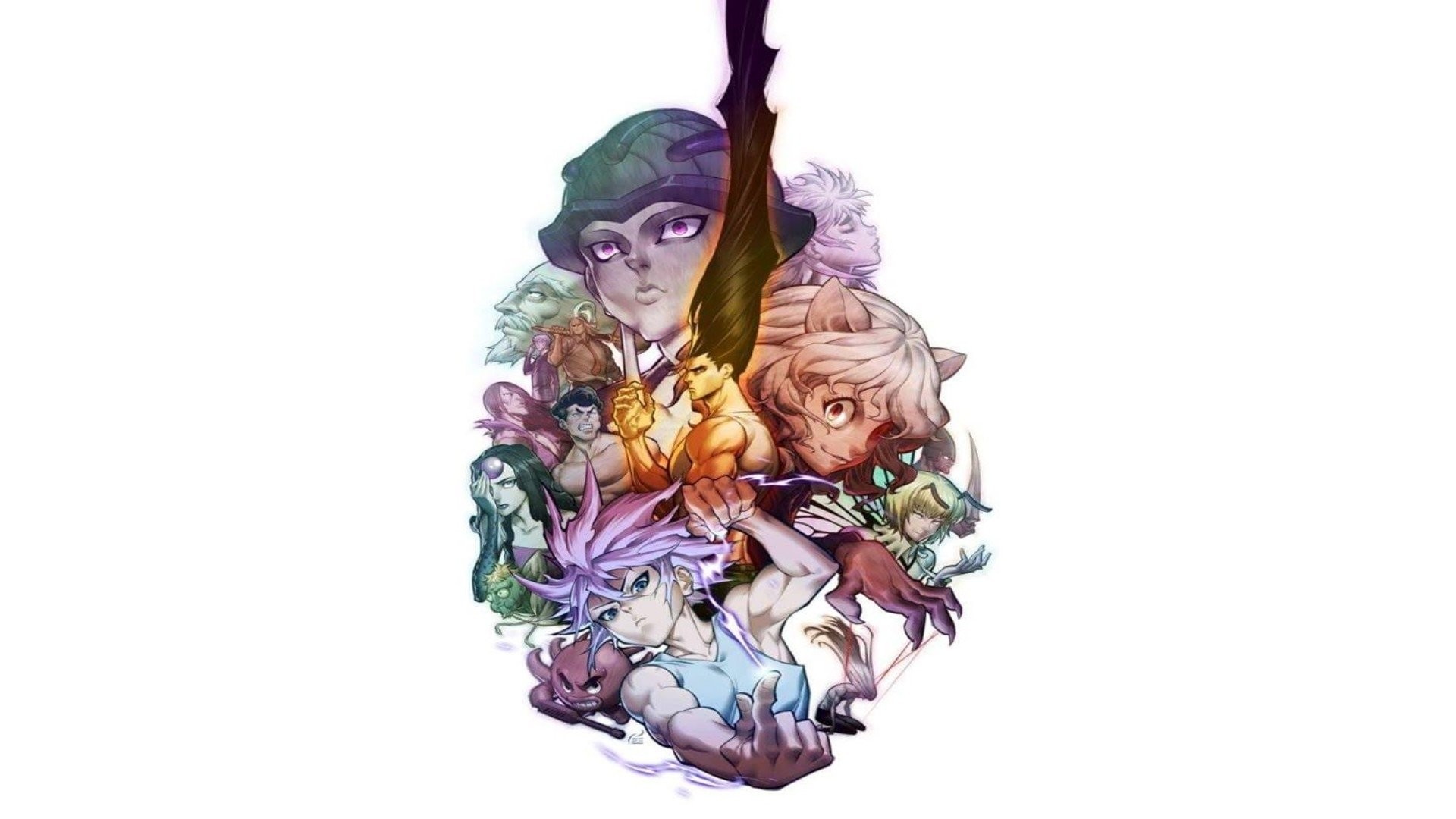 Hunter x Hunter, Formiche Chimera, Personaggi, Sfondo bianco, 16:9 Full HD, wallpaper widescreen