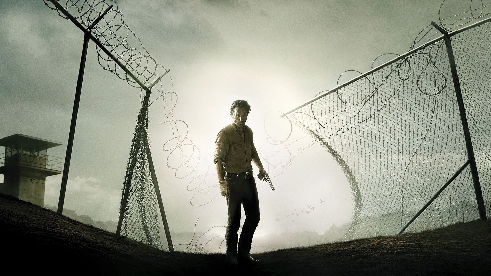 The Walking Dead, Rick Grimes, Prigione, Filo spinato, Recinzione, sfondo 1920x1080 per PC