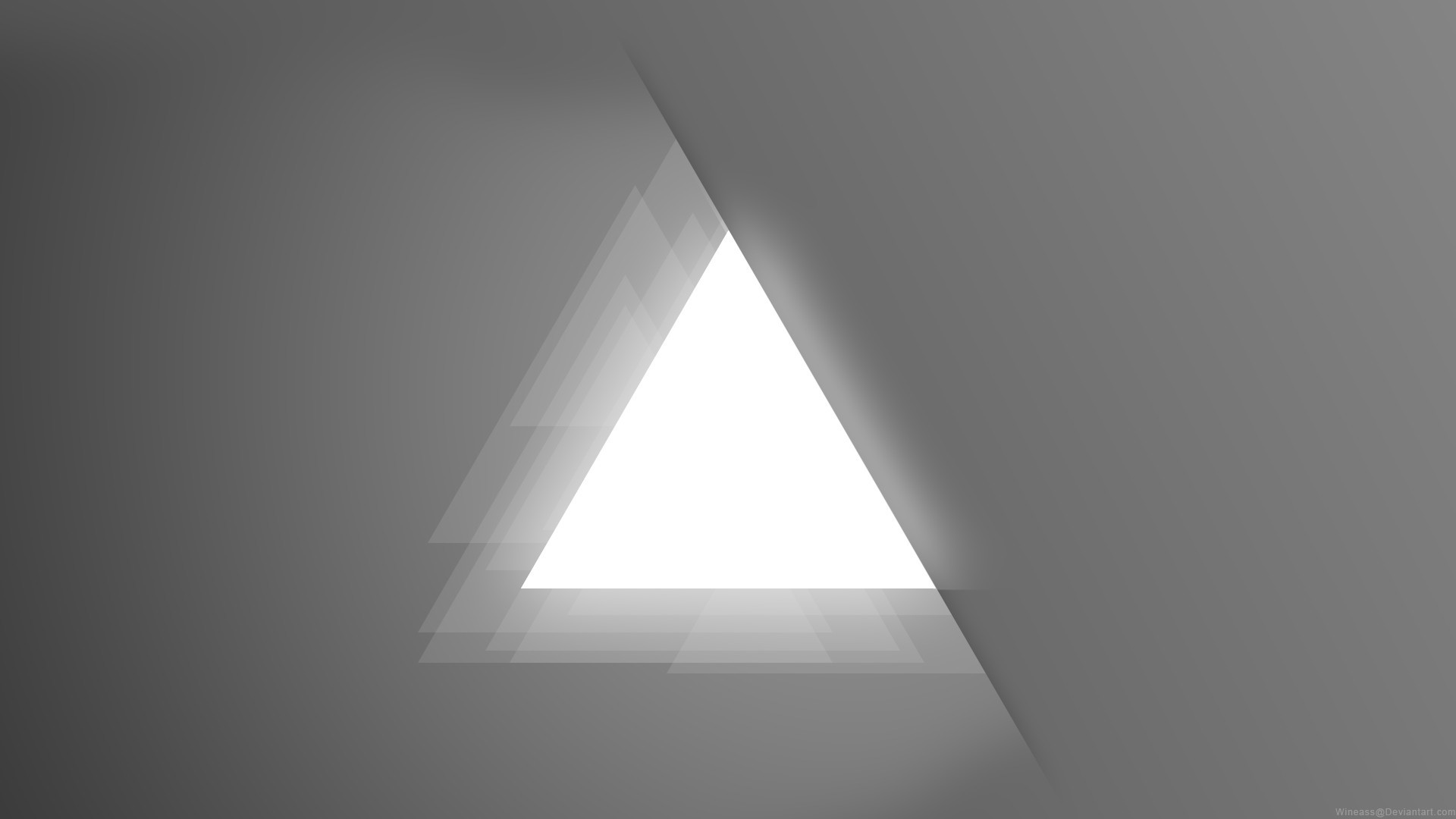 Triangolo, Luce, Grigio, Minimalismo, Full HD, sfondo Windows 11