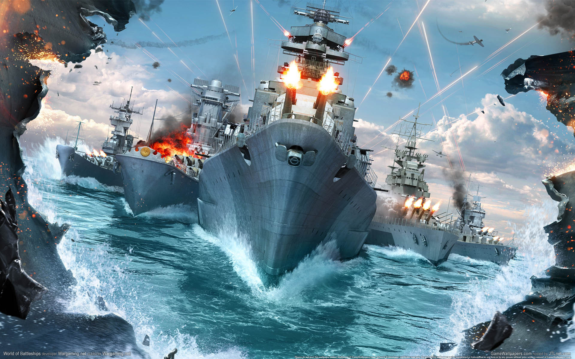 World of Warships, Corazzata, Battaglia navale, Videogioco, 16:10 Full HD, sfondo widescreen