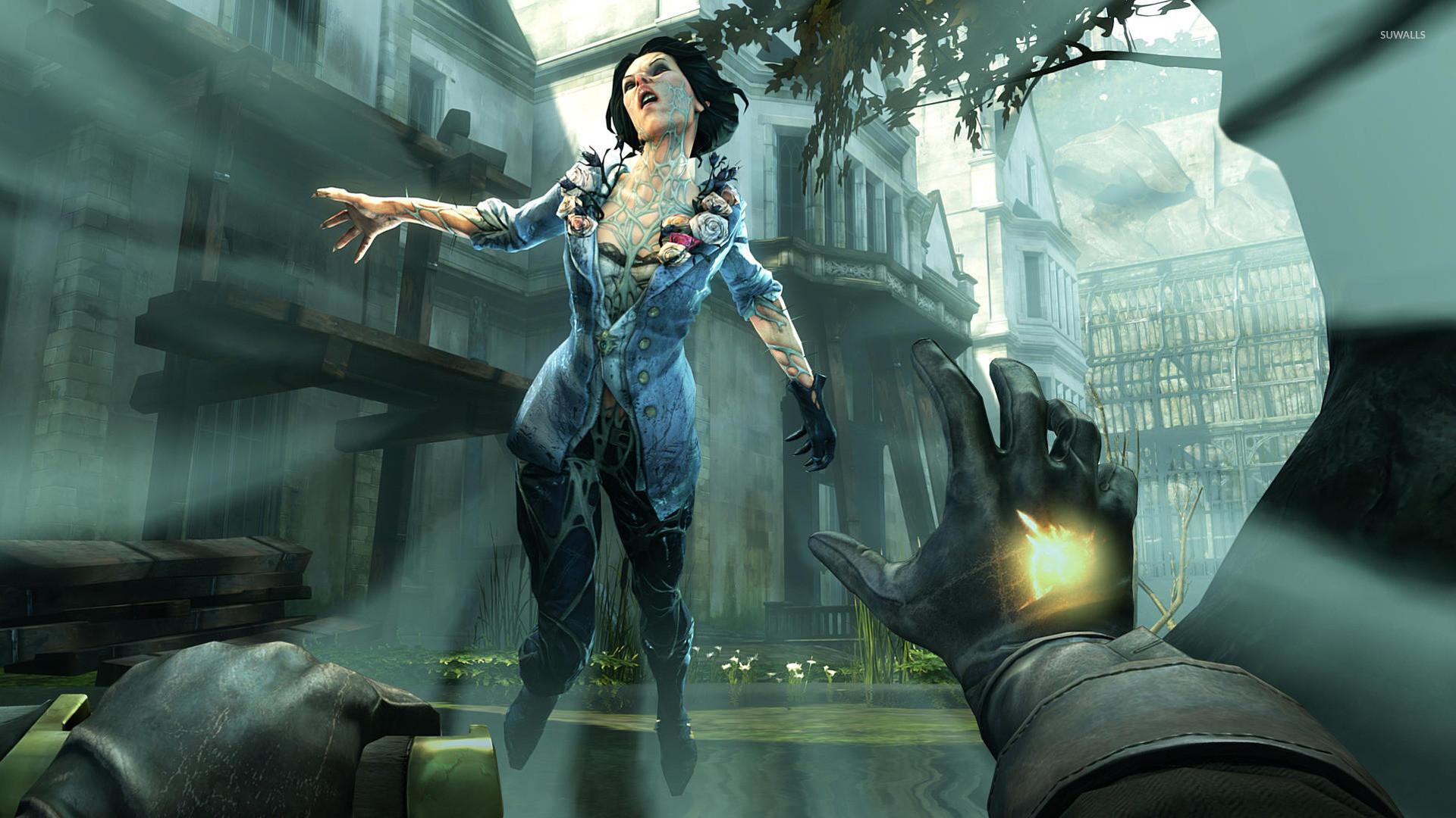 Dishonored, Dunwall, Soggettiva, Magia, Combattimento, 1920x1080, sfondo per PC