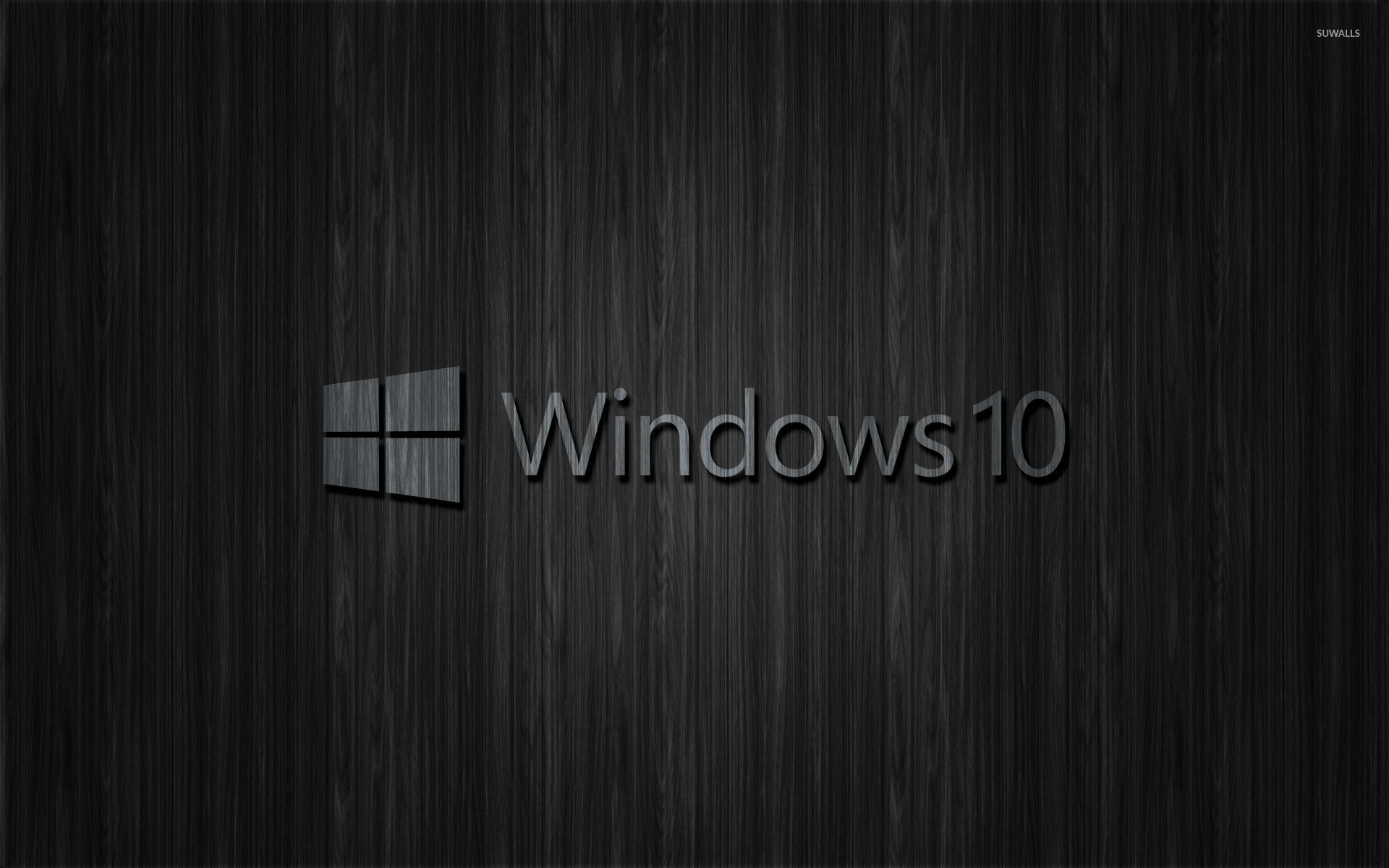 Windows 10, Logo Windows, Texture legno, Nero, 1920x1200, immagine di sfondo