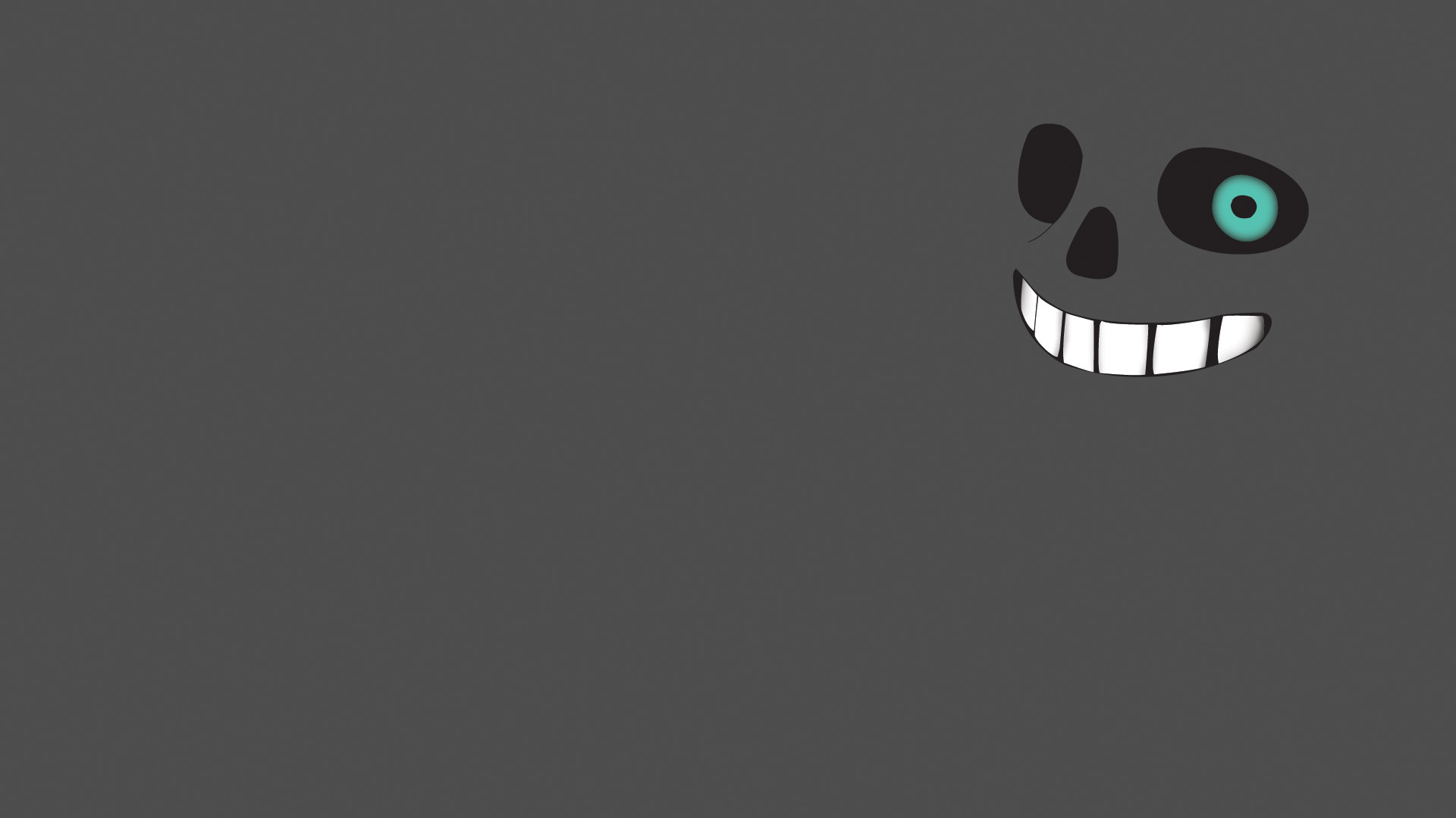 Sans, Undertale, Occhio blu, Minimalismo, Grigio, Full HD 1080p, sfondo desktop