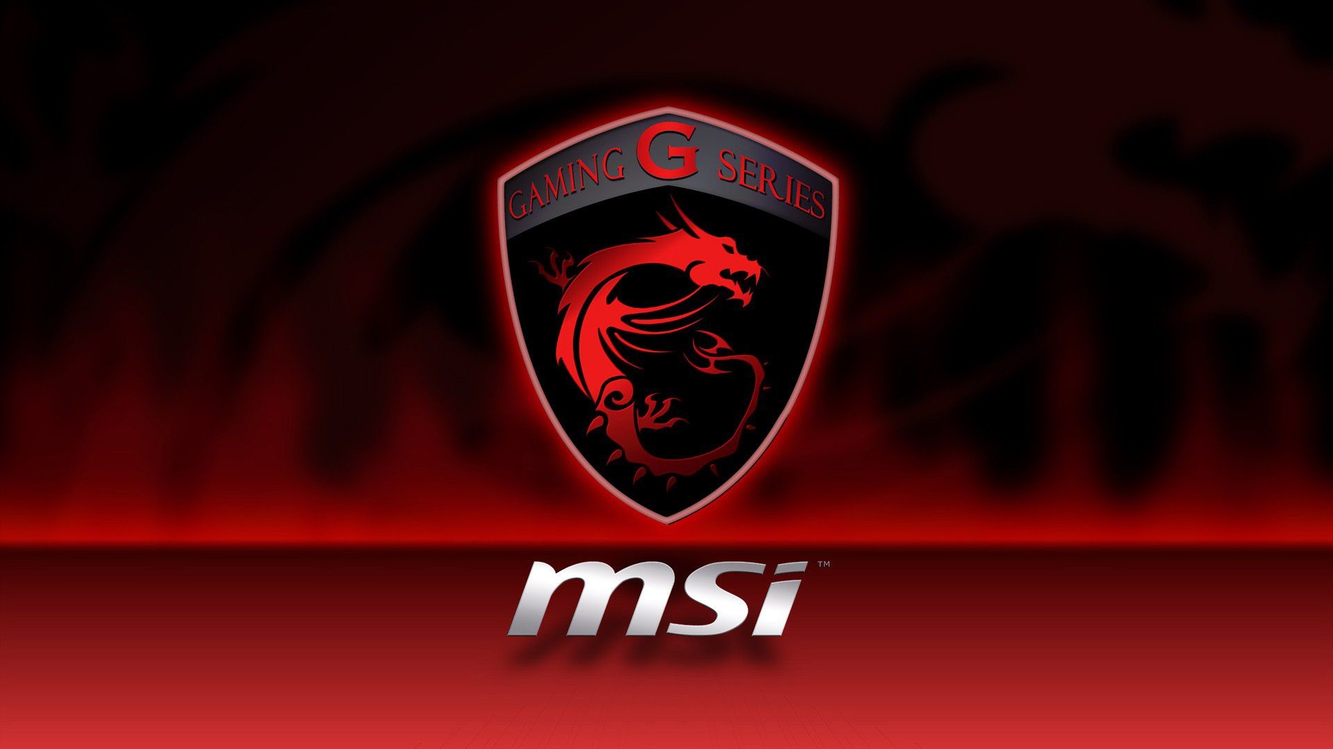 MSI Gaming, Drago, Logo, Rosso, Full HD, sfondo desktop