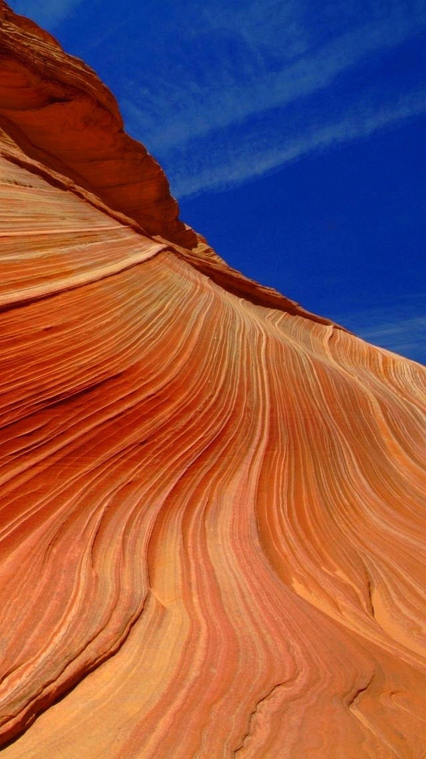 The Wave, Arizona, Arenaria, Rocce, Cielo blu, wallpaper Galaxy S6