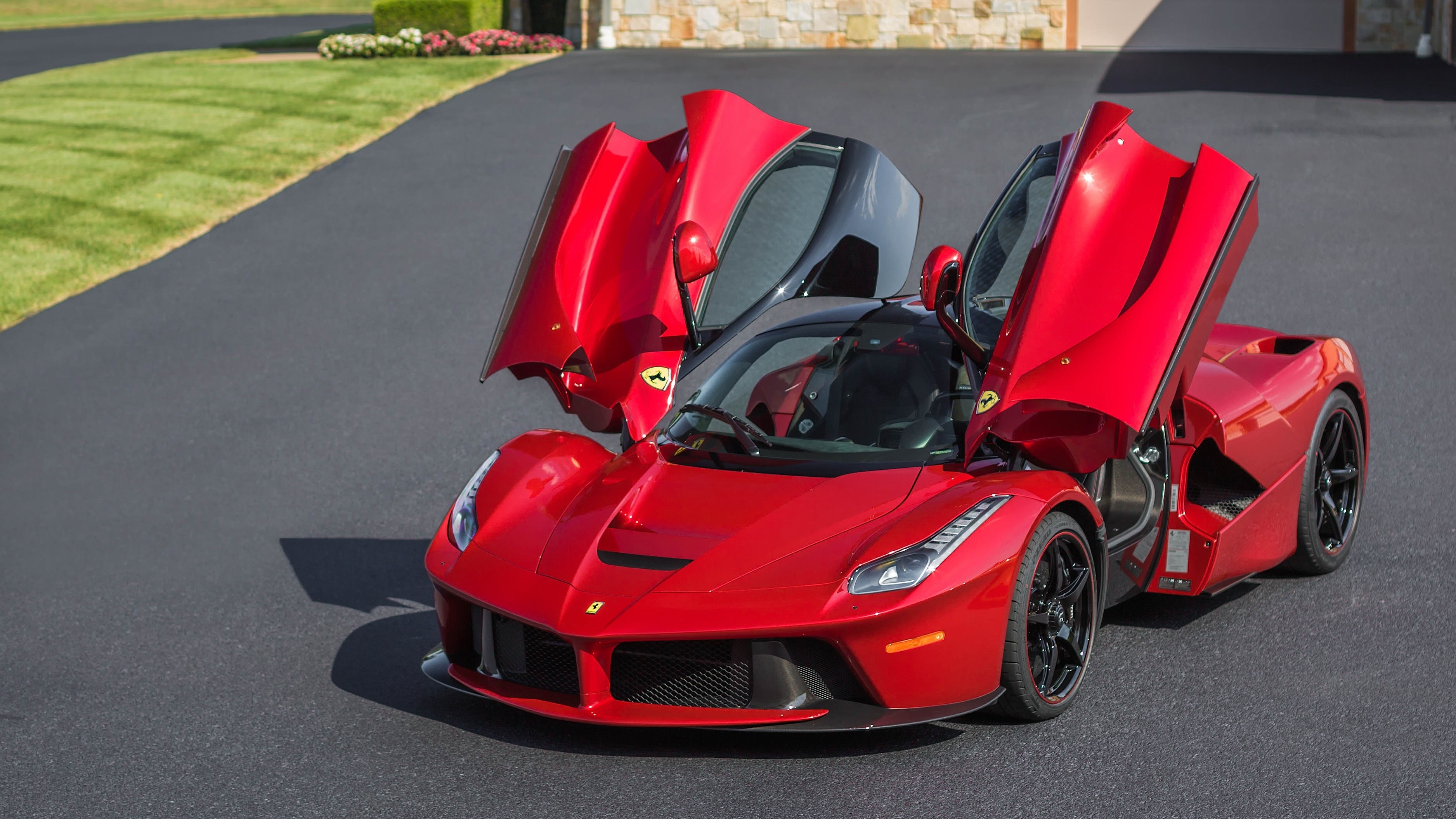 LaFerrari, Portiere ad ali di gabbiano, Rosso, 2K, sfondo per PC