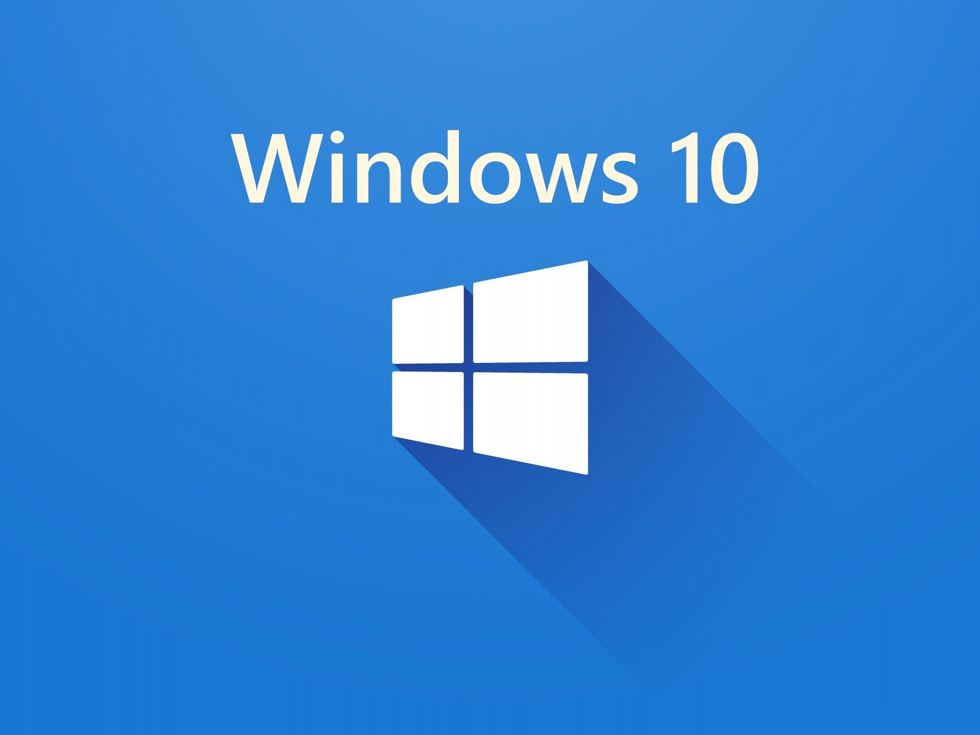Windows 10, Logo Windows, Microsoft, Sfondo blu, Minimalista, Full HD, wallpaper per tablet