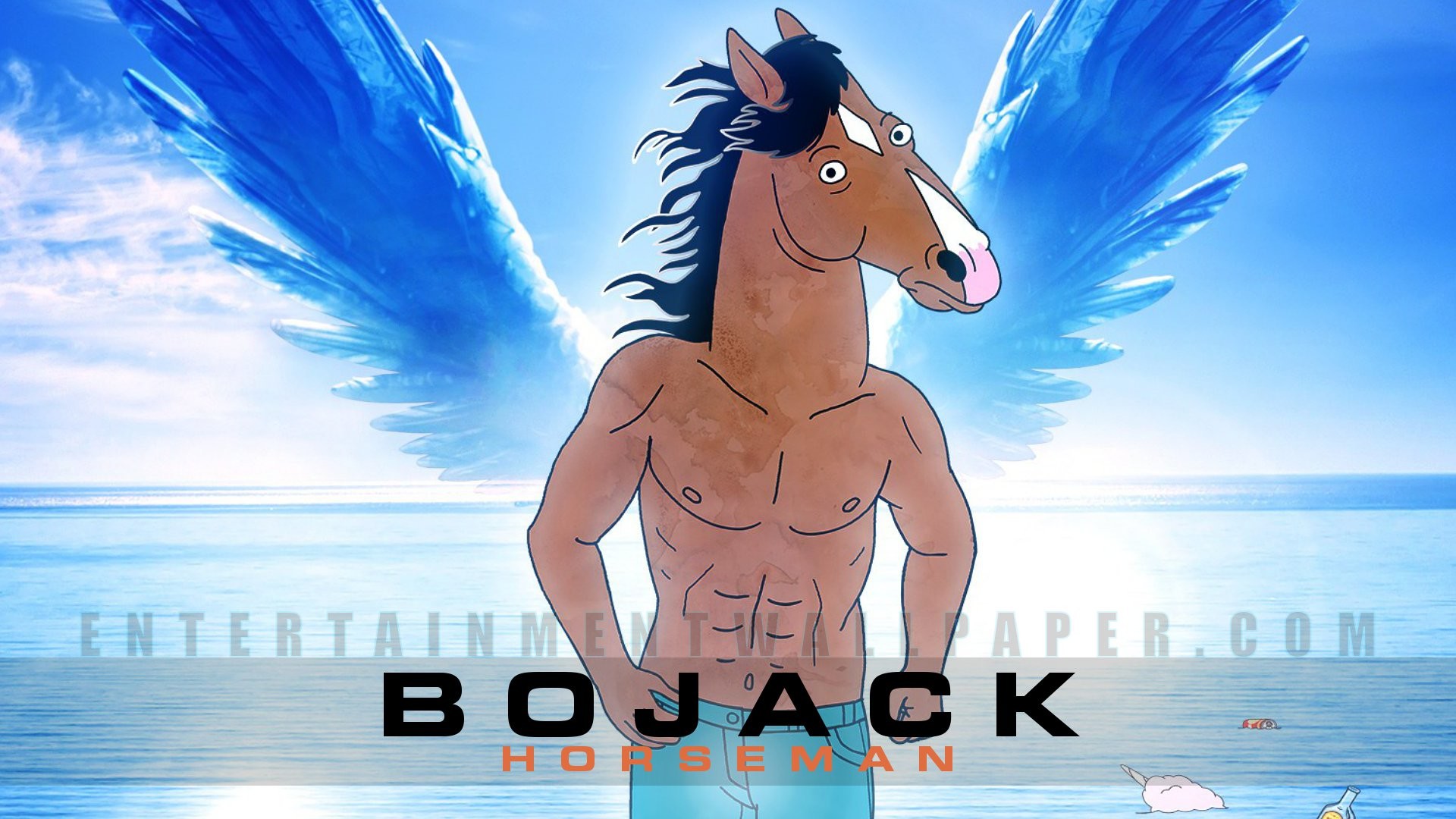 BoJack Horseman, Ali, Mare, Logo, Full HD, sfondo per PC e portatile