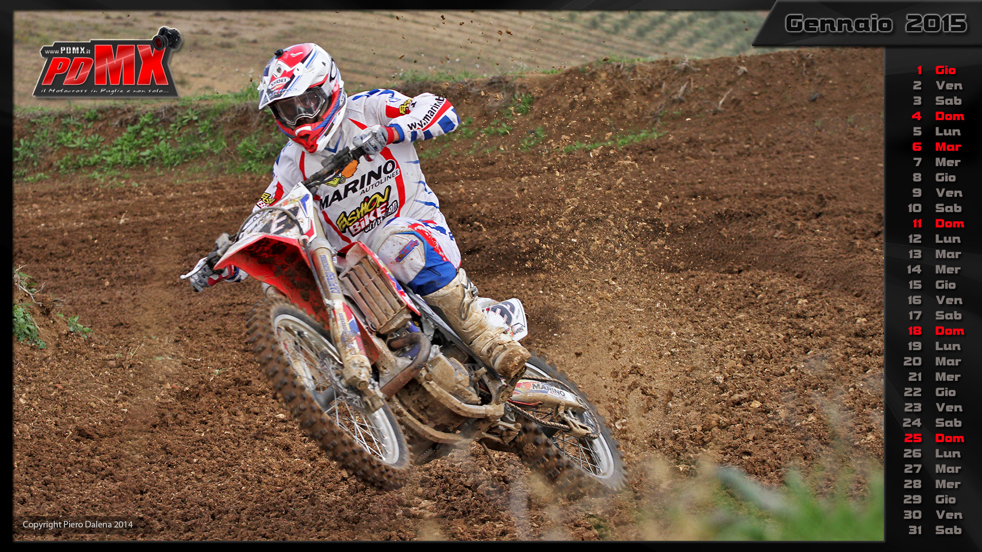 Honda CRF, Motocross, Calendario, Gennaio 2015, Terra, Full HD 1080p, sfondo desktop