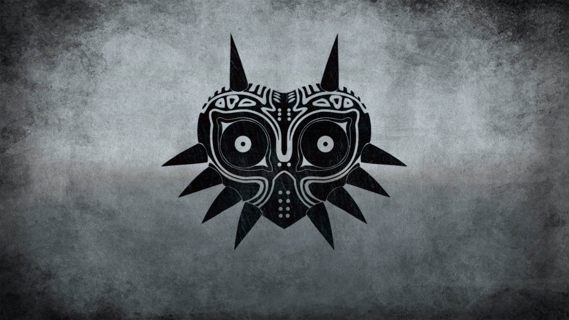 Maschera di Majora, Majora's Mask, Silhouette, Grigio, Full HD 1080p, sfondo desktop