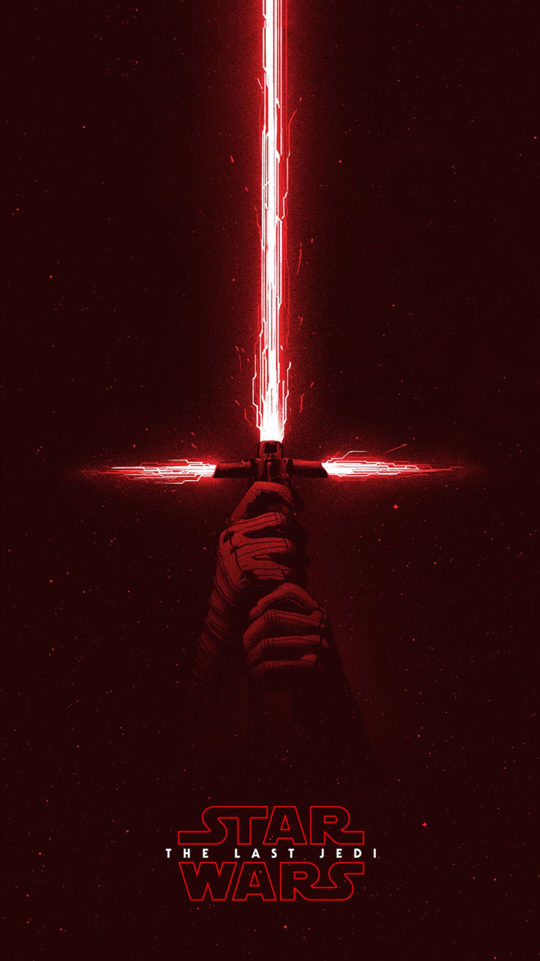 Star Wars: Gli ultimi Jedi, Kylo Ren, Spada laser a croce, Poster, schermata di blocco iPhone