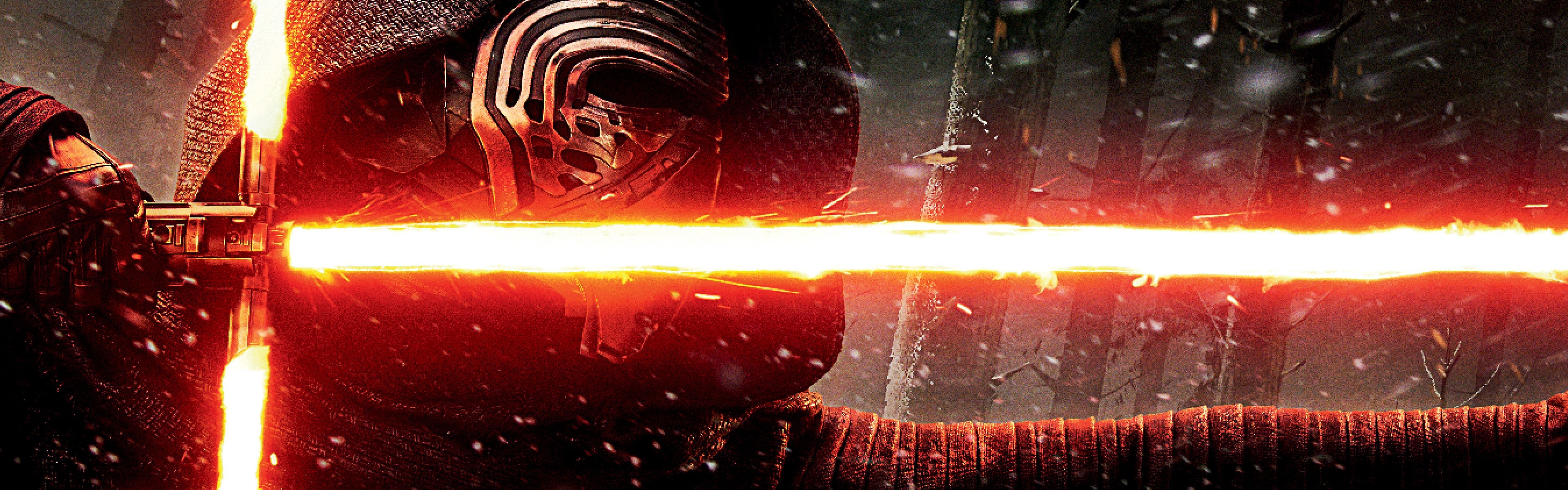 Kylo Ren, Star Wars: Il risveglio della Forza, Spada laser, Panoramica, sfondo Full HD per PC