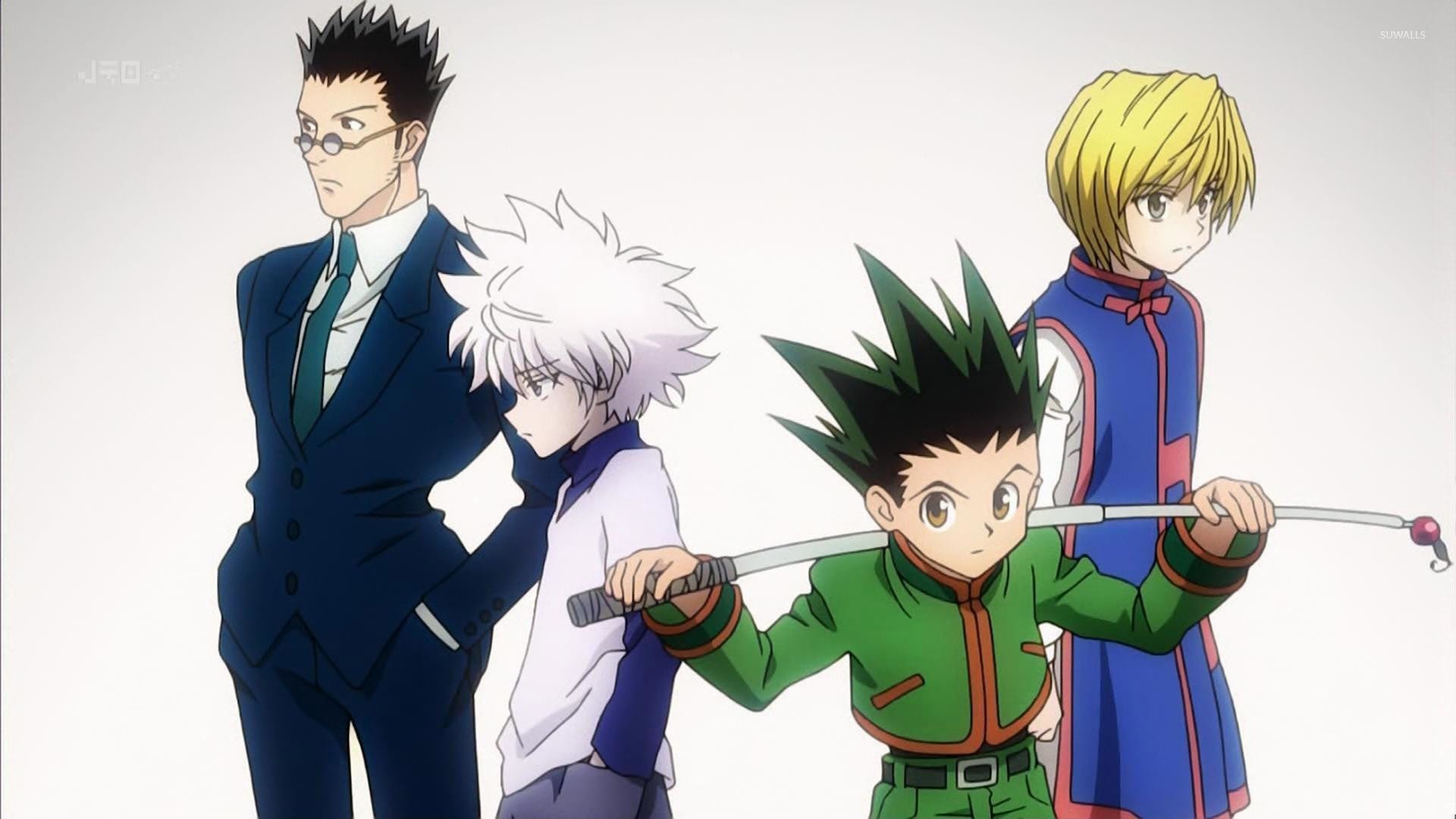 Gon Freecss, Killua Zoldyck, Kurapika, Leorio Paradinight, Hunter x Hunter, sfondo Full HD per computer
