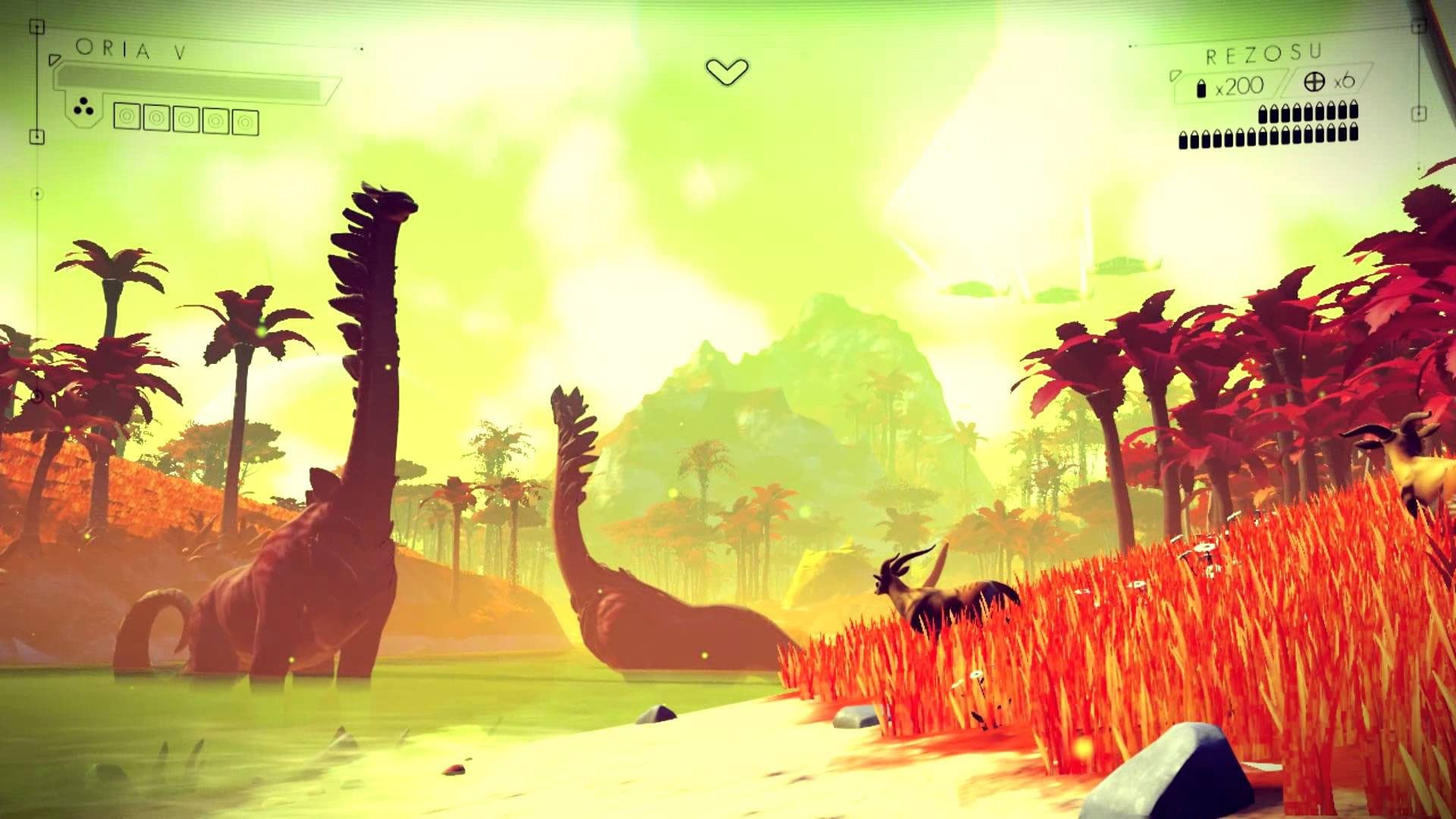 No Man's Sky, Dinosauri alieni, Palme, Gameplay, Full HD, wallpaper per computer