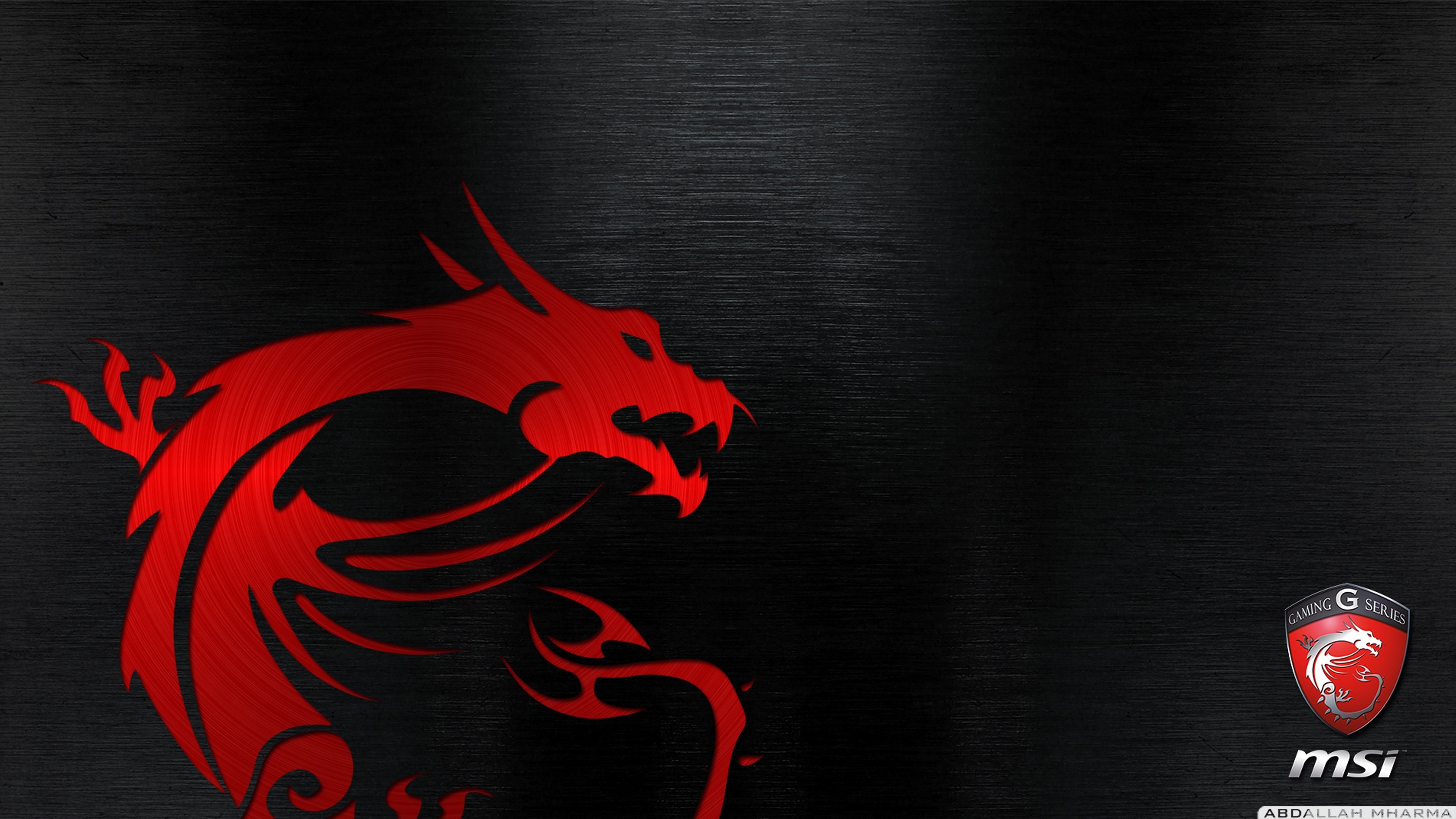 Logo MSI, MSI, Drago rosso, Gaming, 4K, sfondo per portatile