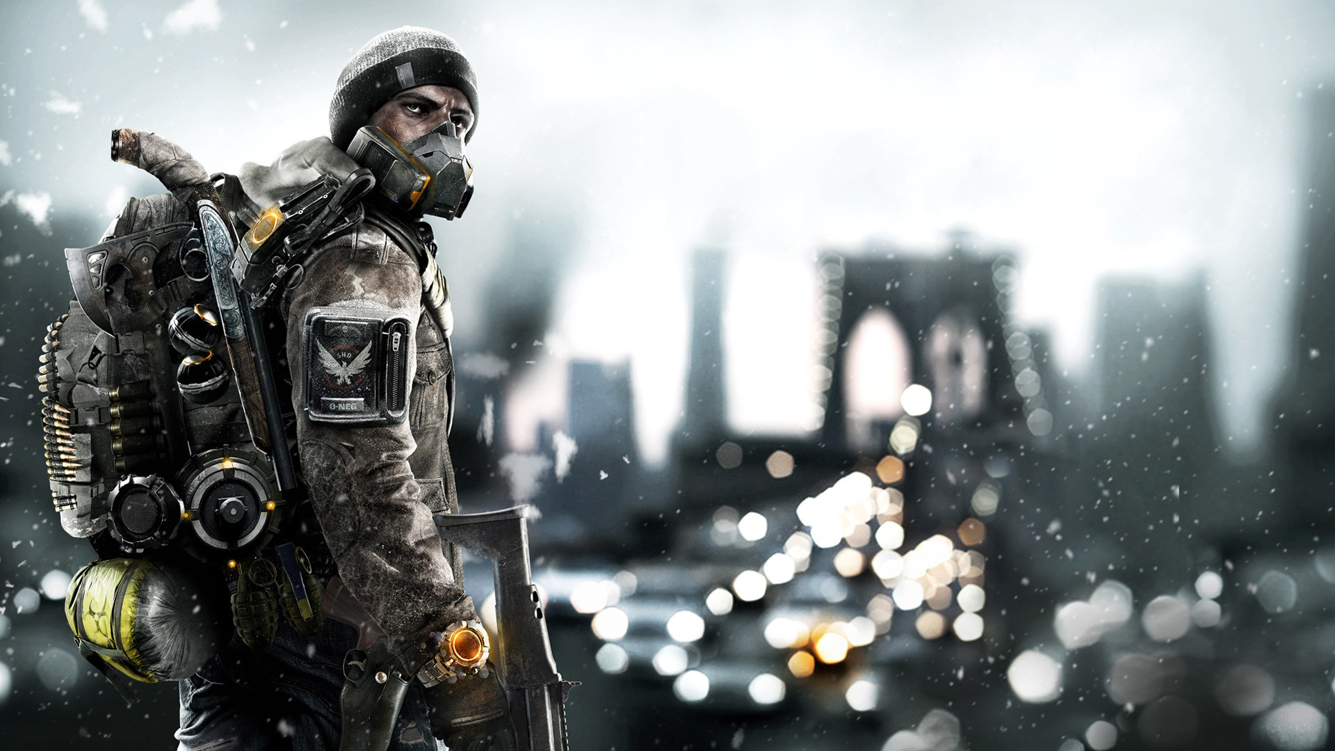Tom Clancy's The Division, Agente, Ponte di Brooklyn, Bokeh, Full HD, sfondo per portatile