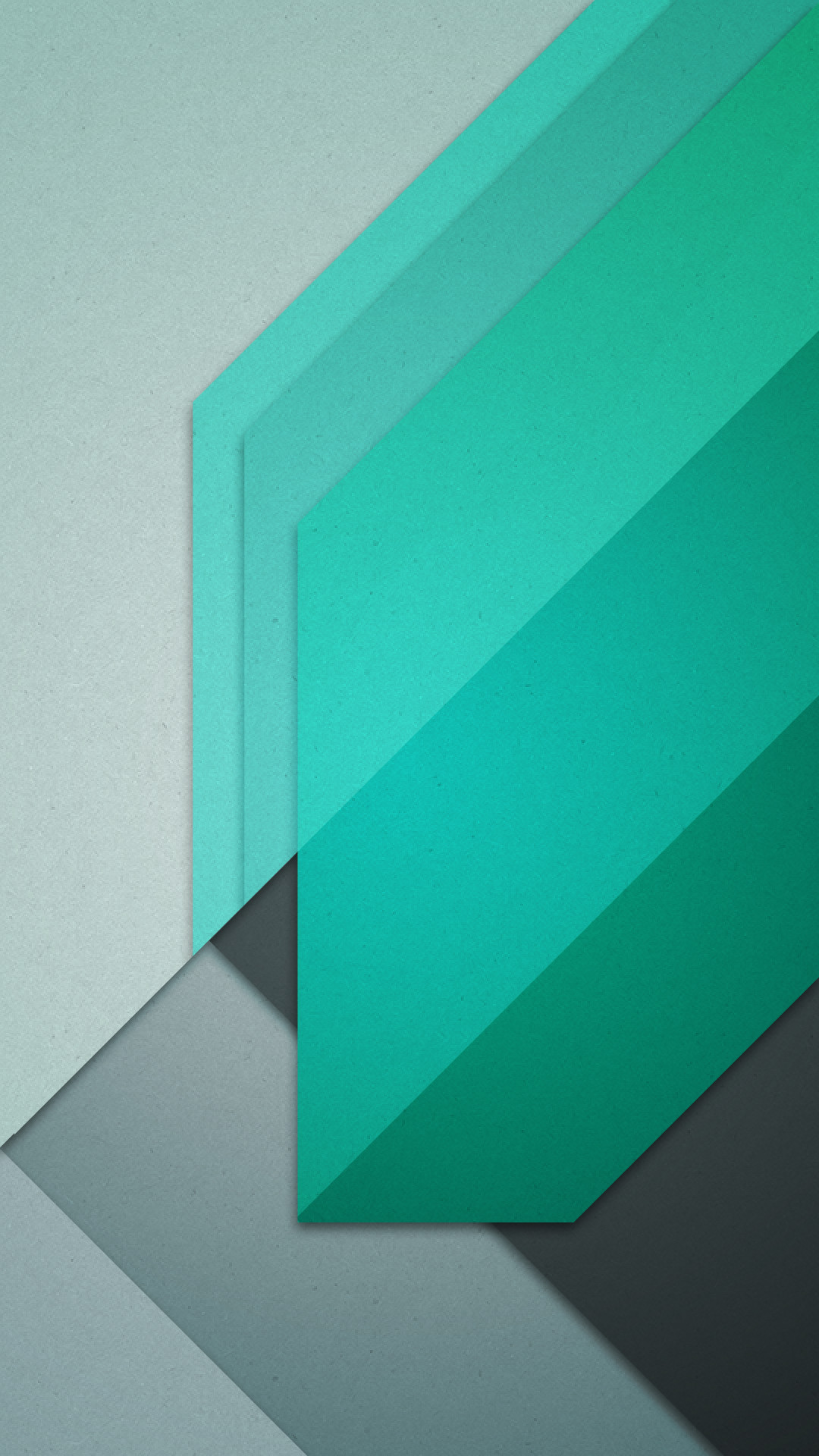Android 6.0 Marshmallow, Material Design, Geometrico, Verde acqua, schermata di blocco smartphone