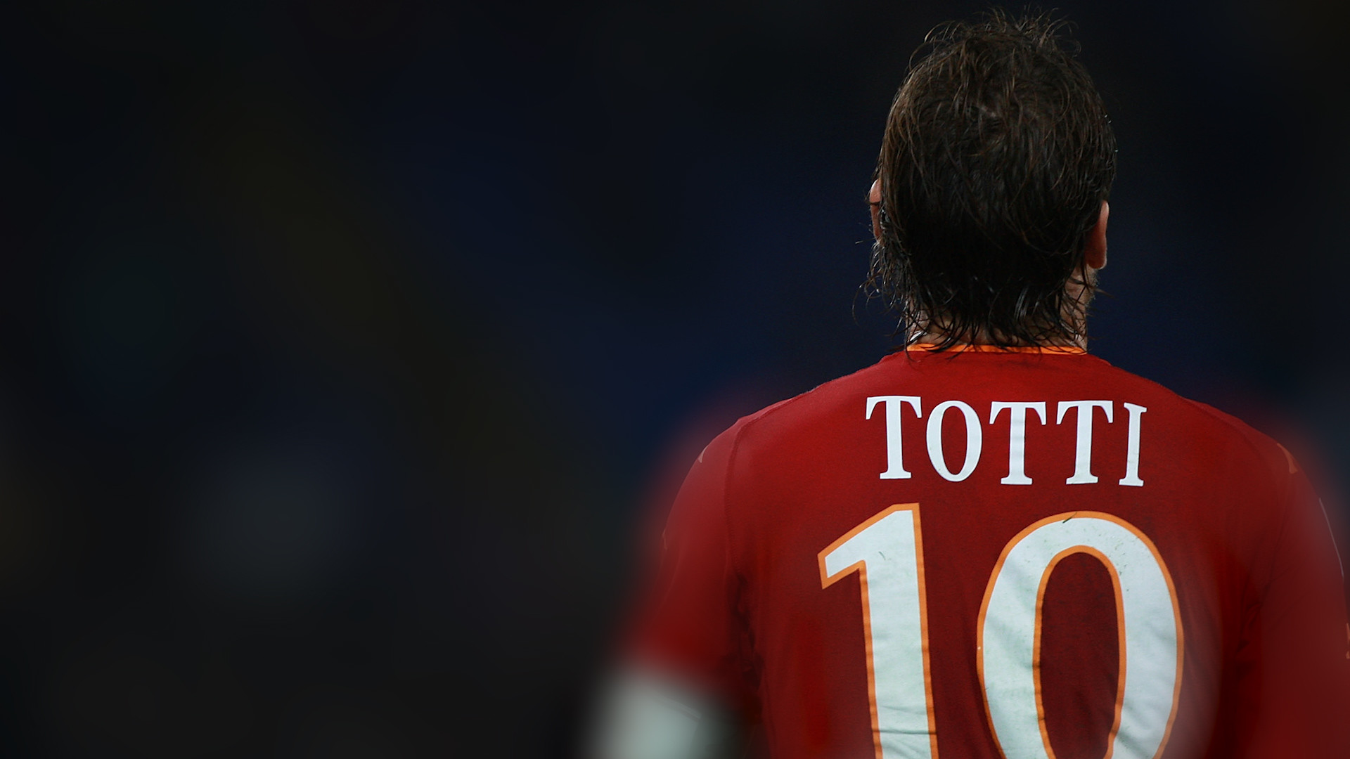 Francesco Totti, AS Roma, Numero 10, Di spalle, Full HD, sfondo per portatile