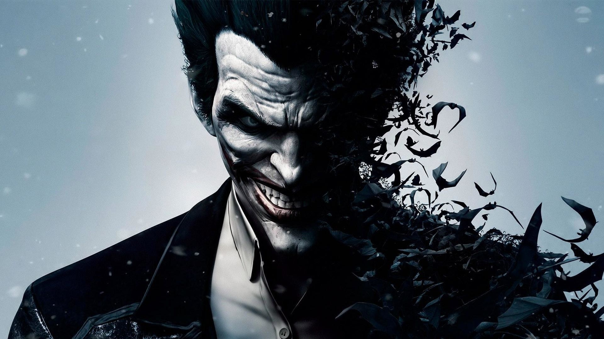 Joker, Batman: Arkham Origins, Pipistrelli, Ghigno, 16:9 Full HD, sfondo widescreen