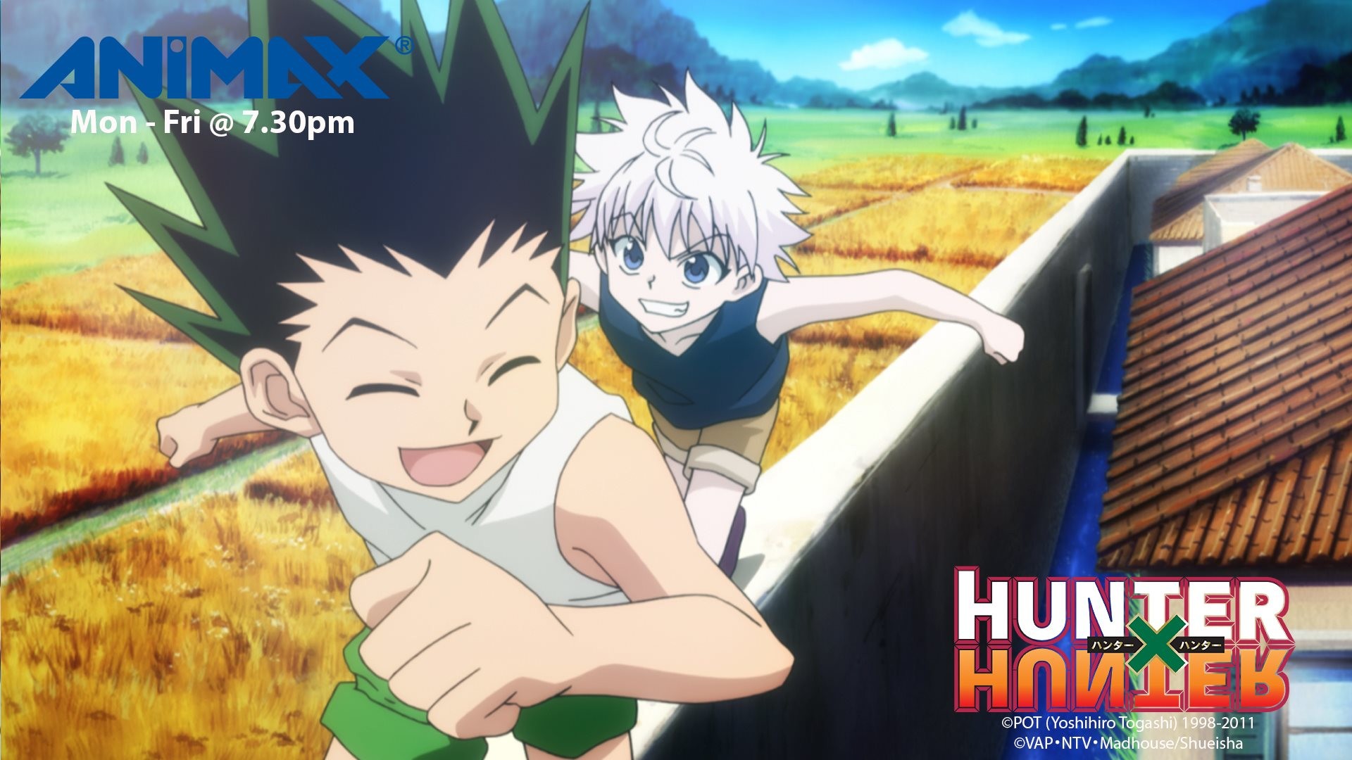 Gon Freecss, Killua Zoldyck, Hunter x Hunter, Campi, Logo, Full HD, sfondo desktop