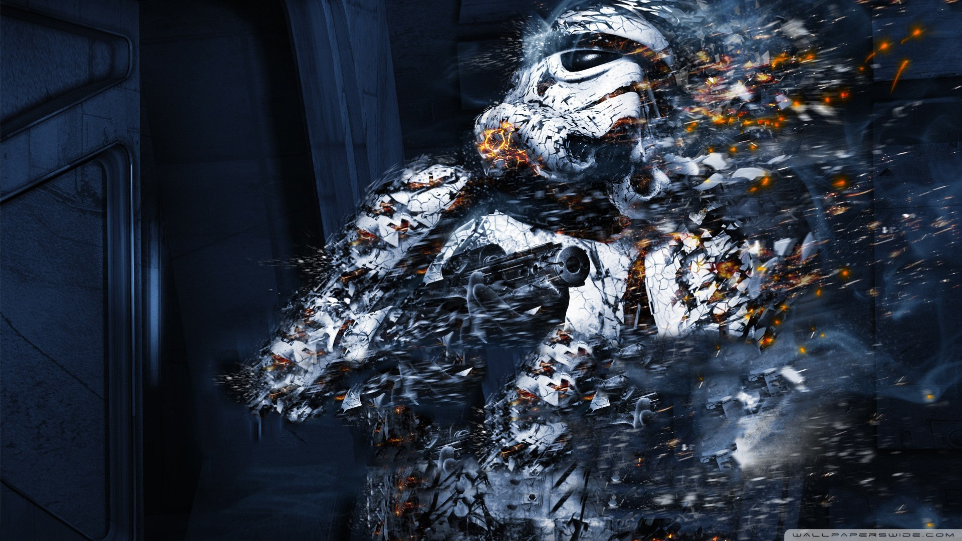 Stormtrooper, Star Wars, Frammenti, Arte digitale, Full HD 1080p, sfondo desktop