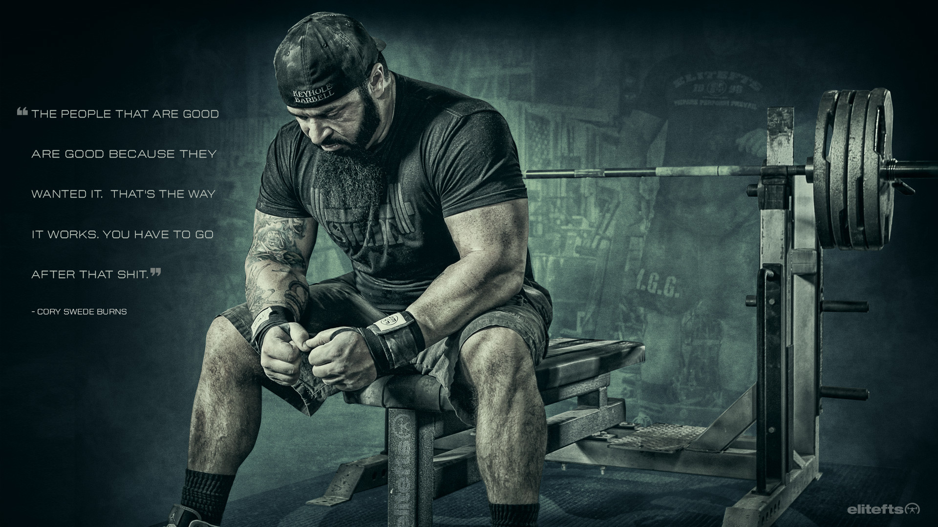 Bodybuilder, Citazione motivazionale, Panca, Palestra, 1920x1080, sfondo per PC