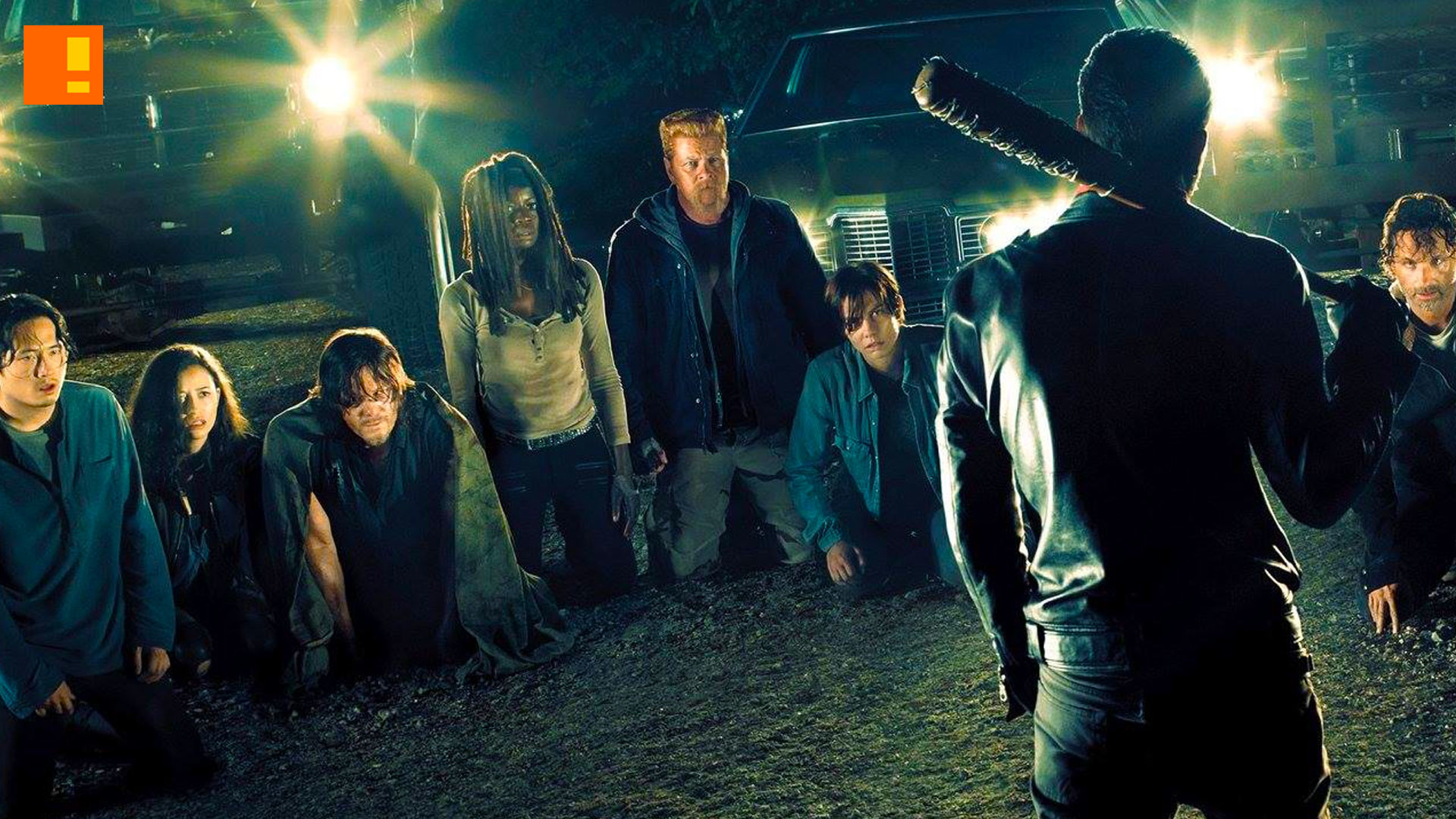 Negan, The Walking Dead, Lucille, Fari, Notte, 16:9 Full HD, sfondo widescreen