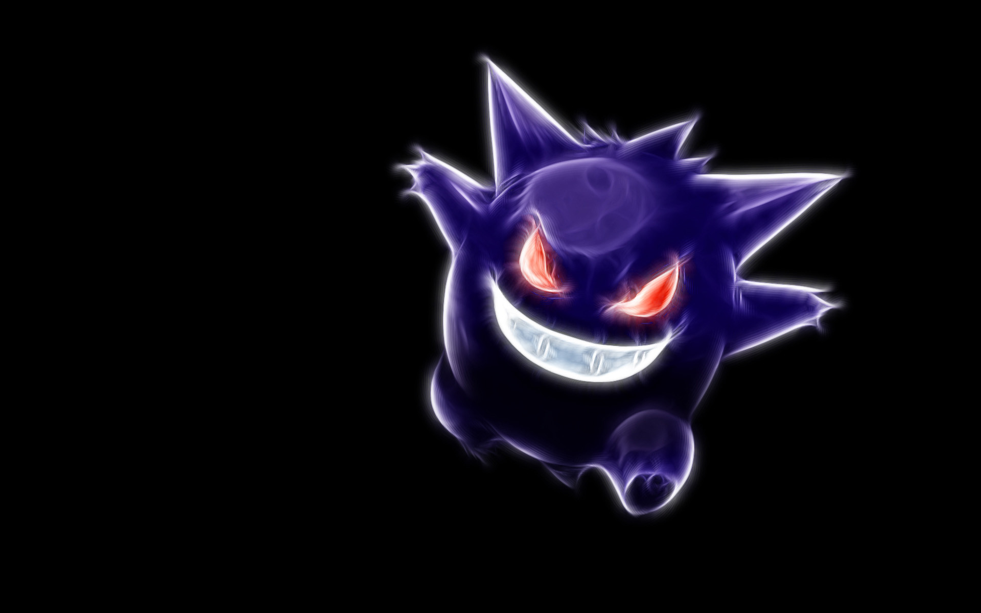 Gengar, Pokémon, Sfondo nero, 1920x1200, wallpaper desktop