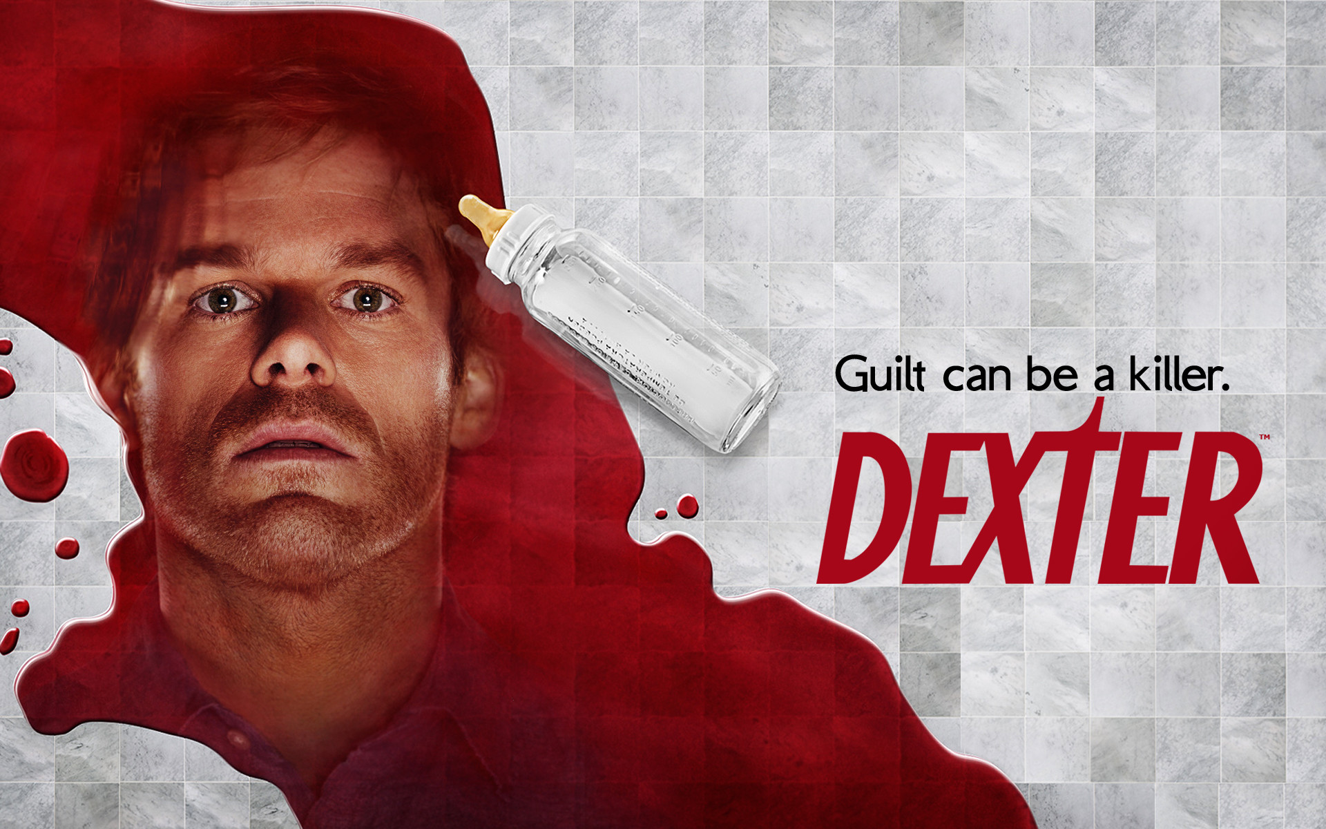 Dexter Morgan, Michael C. Hall, Dexter, Guilt Can Be a Killer, Biberon, sfondo desktop 1920x1200