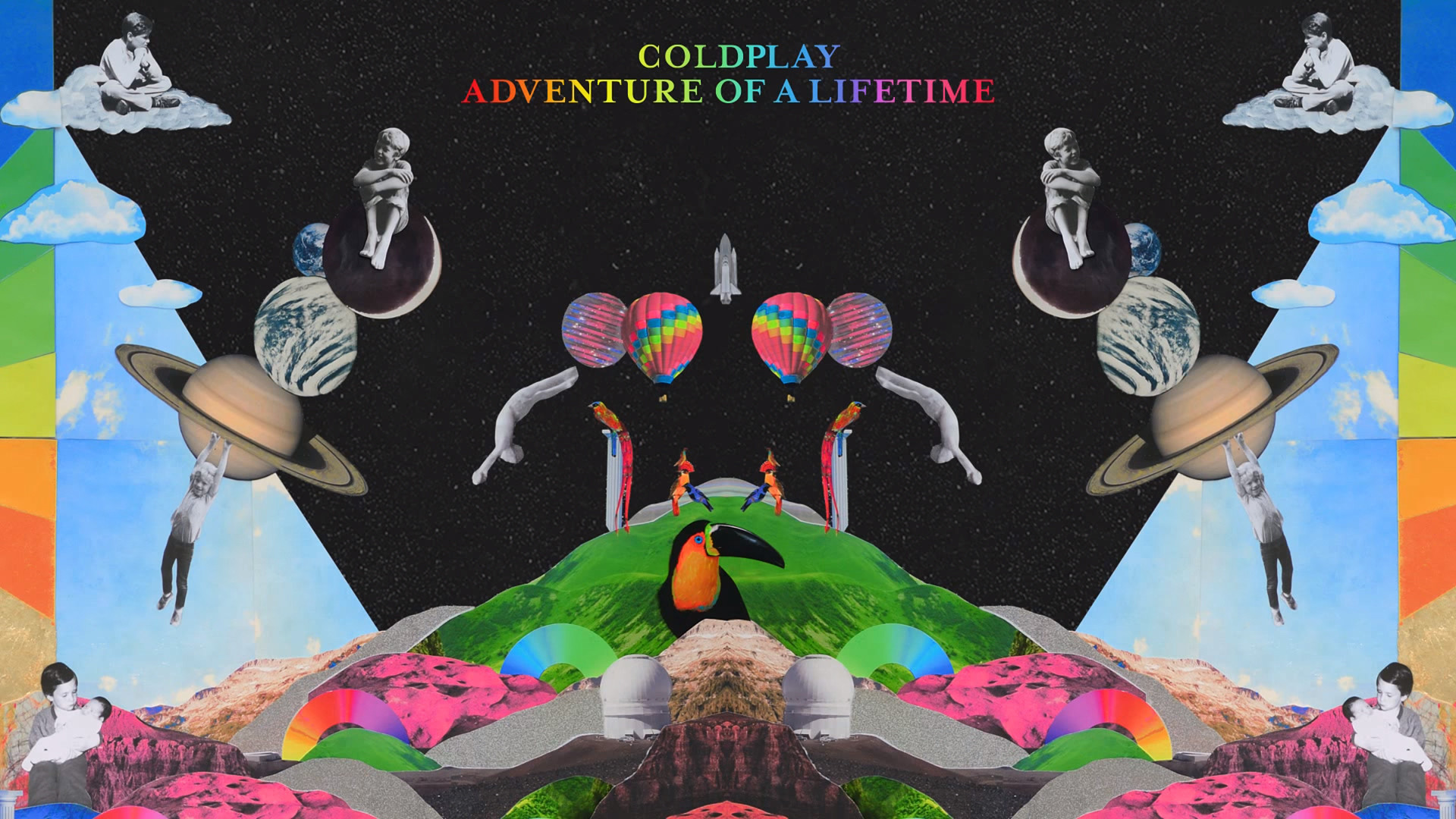 Adventure of a Lifetime, Coldplay, A Head Full of Dreams, Psichedelico, Colorato, immagine di sfondo