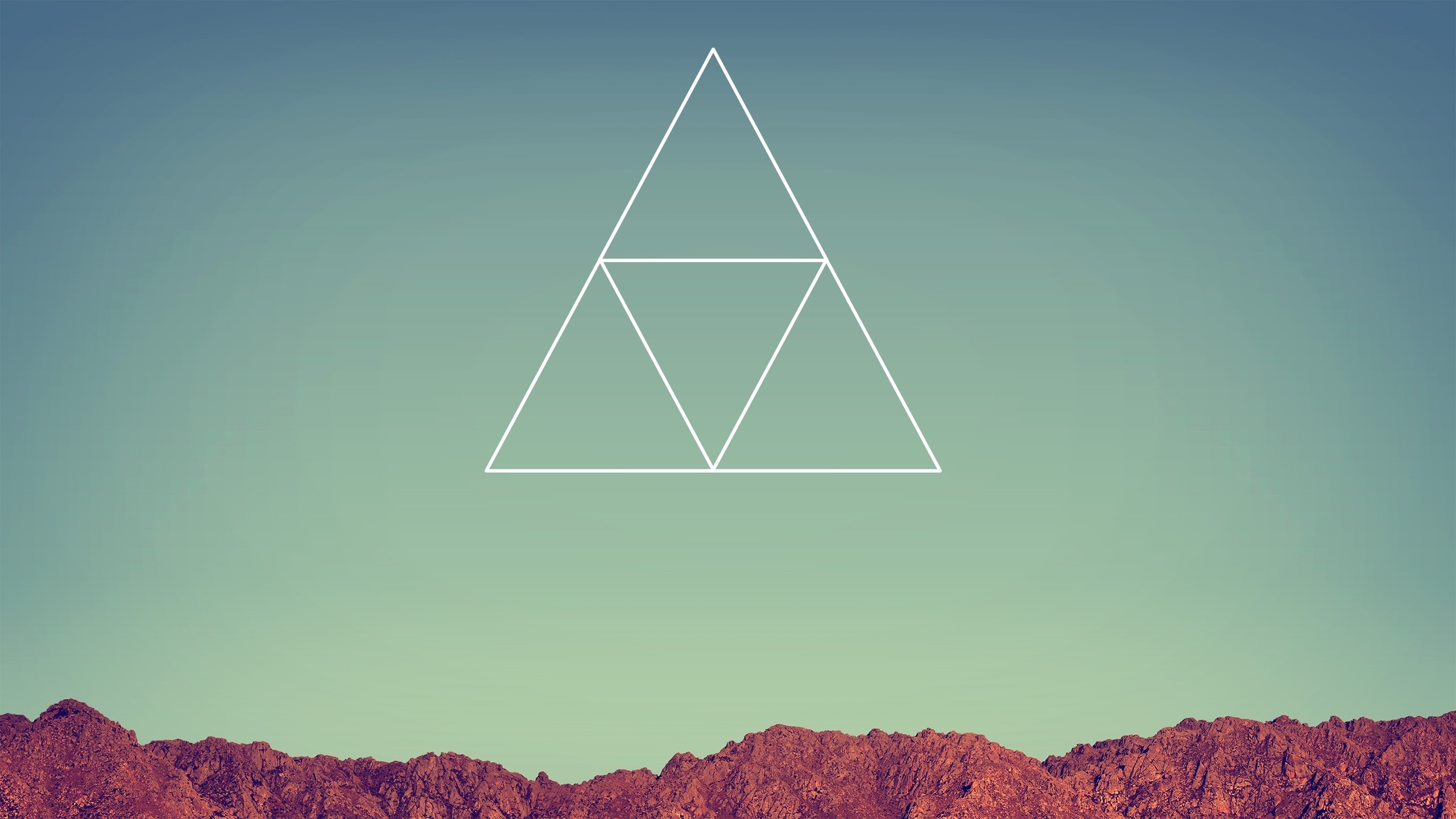 Triangoli, Cielo, Linee, Minimalismo, 2560x1440, wallpaper desktop