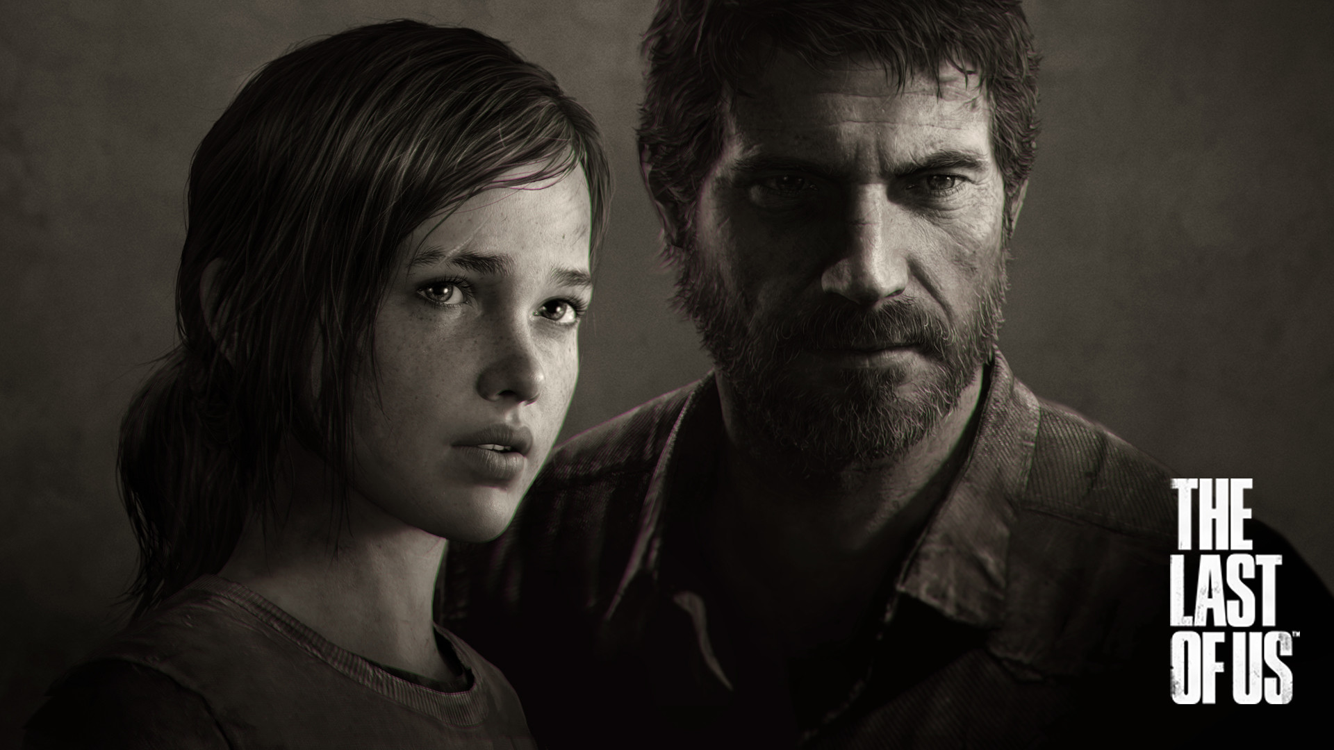 The Last of Us, Ellie, Joel, Primo piano, Seppia, Full HD, wallpaper per portatile