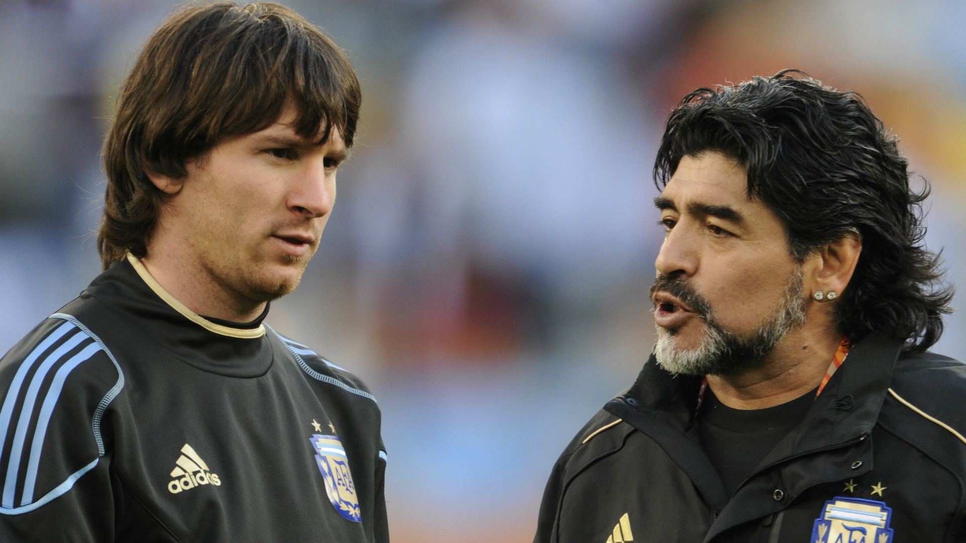 Diego Armando Maradona, Lionel Messi, Nazionale argentina, Allenatore, sfondo per portatile