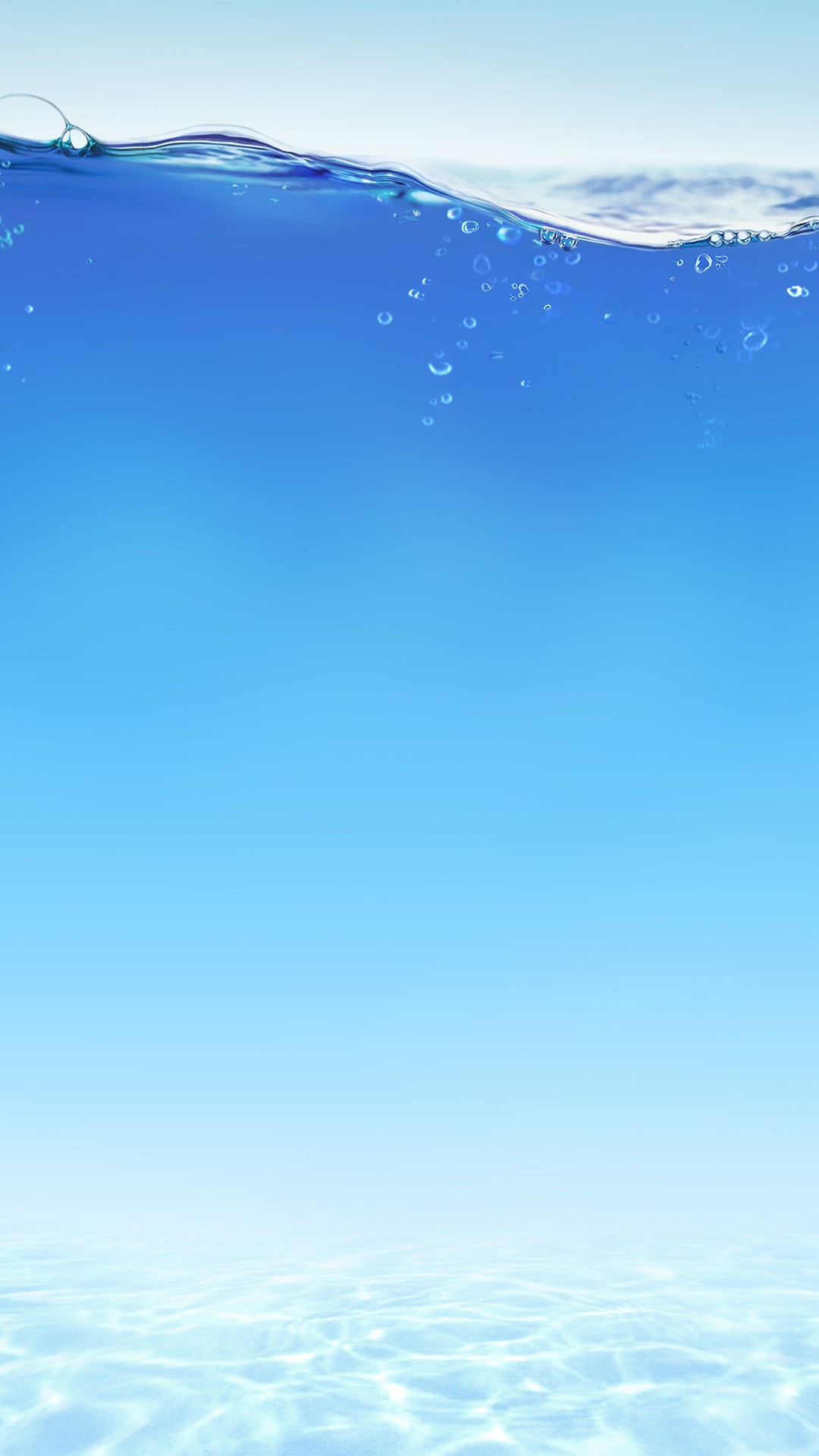Sott'acqua, Superficie del mare, Azzurro, Minimal, wallpaper iPhone 6