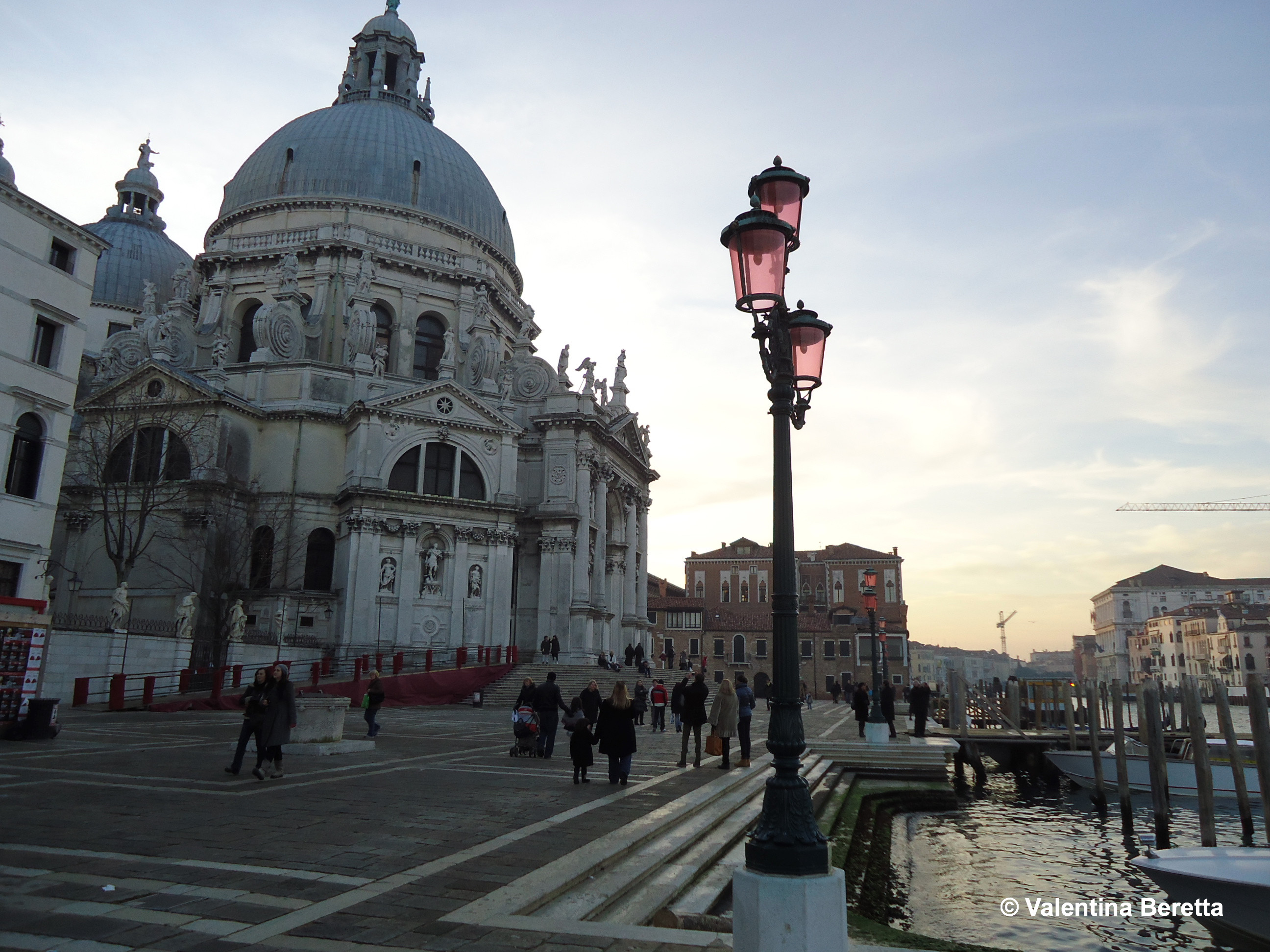 Basilica di Santa Maria della Salute, Venezia, Lampione, Canal Grande, sfondo 2K per tablet