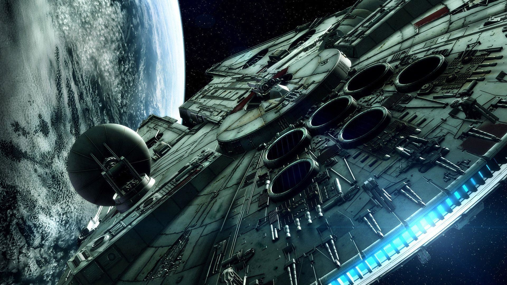 Millennium Falcon, Star Wars, Astronave, Spazio, Full HD, sfondo per portatile