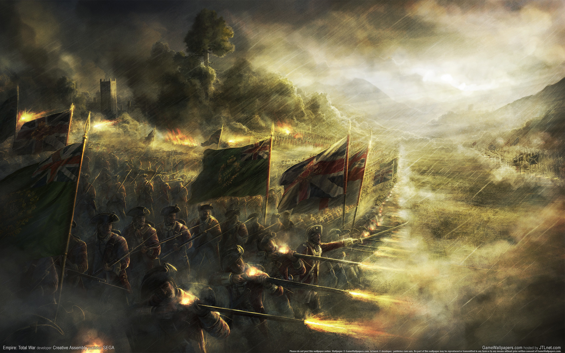 Esercito, Bandiere, Battaglia, Fumo, Videogioco, Full HD, wallpaper per PC