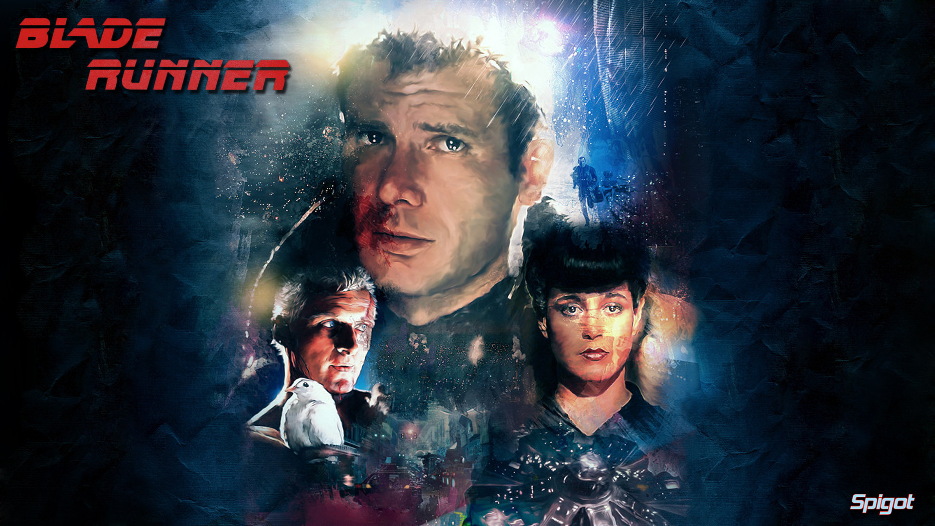 Blade Runner, Rick Deckard, Harrison Ford, Rachael, Roy Batty, Poster, sfondo Full HD per computer
