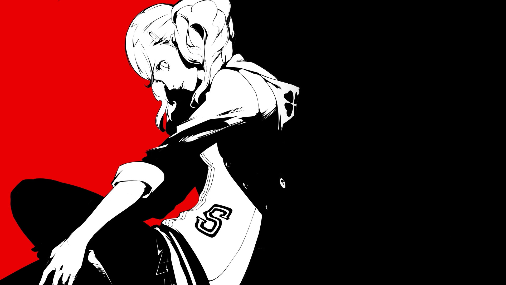 Ann Takamaki, Persona 5, Rosso e nero, Full HD, sfondo per PC e portatile
