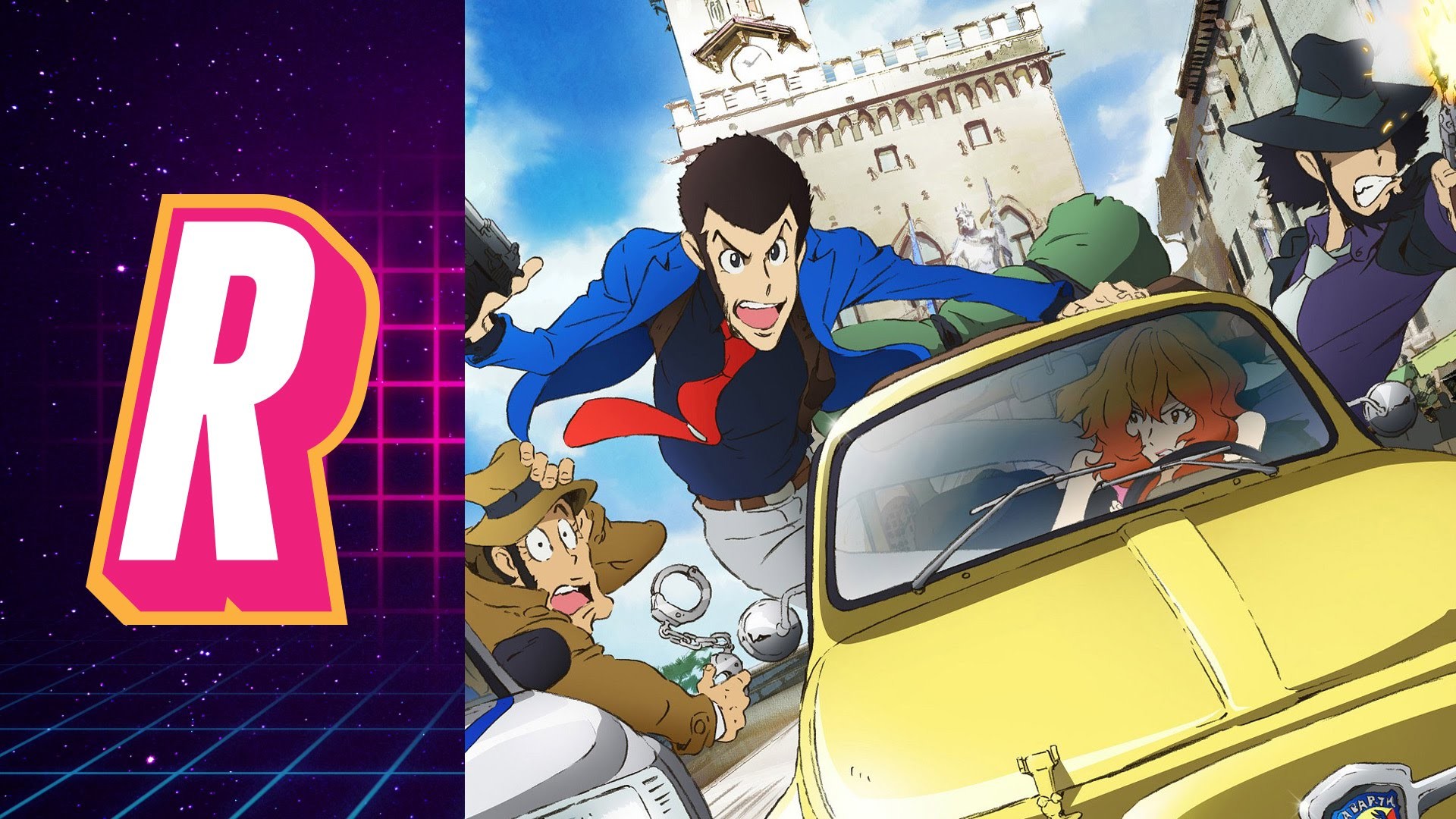 Lupin III, Lupin III: Parte 4, Fiat 500, Retrowave, Full HD, sfondo desktop
