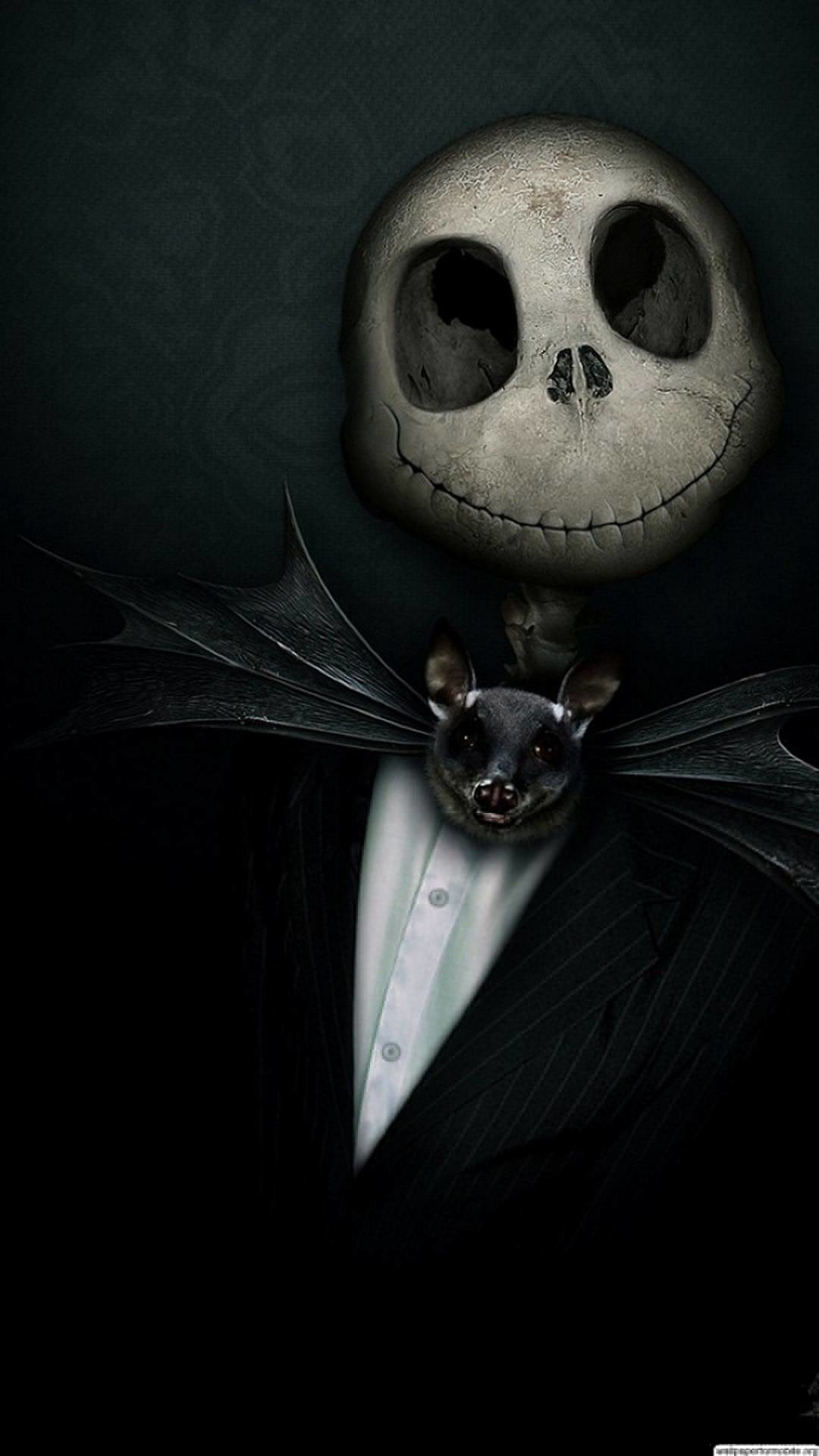 Jack Skellington, Nightmare Before Christmas, Smoking, Sfondo scuro, schermata di blocco iPhone