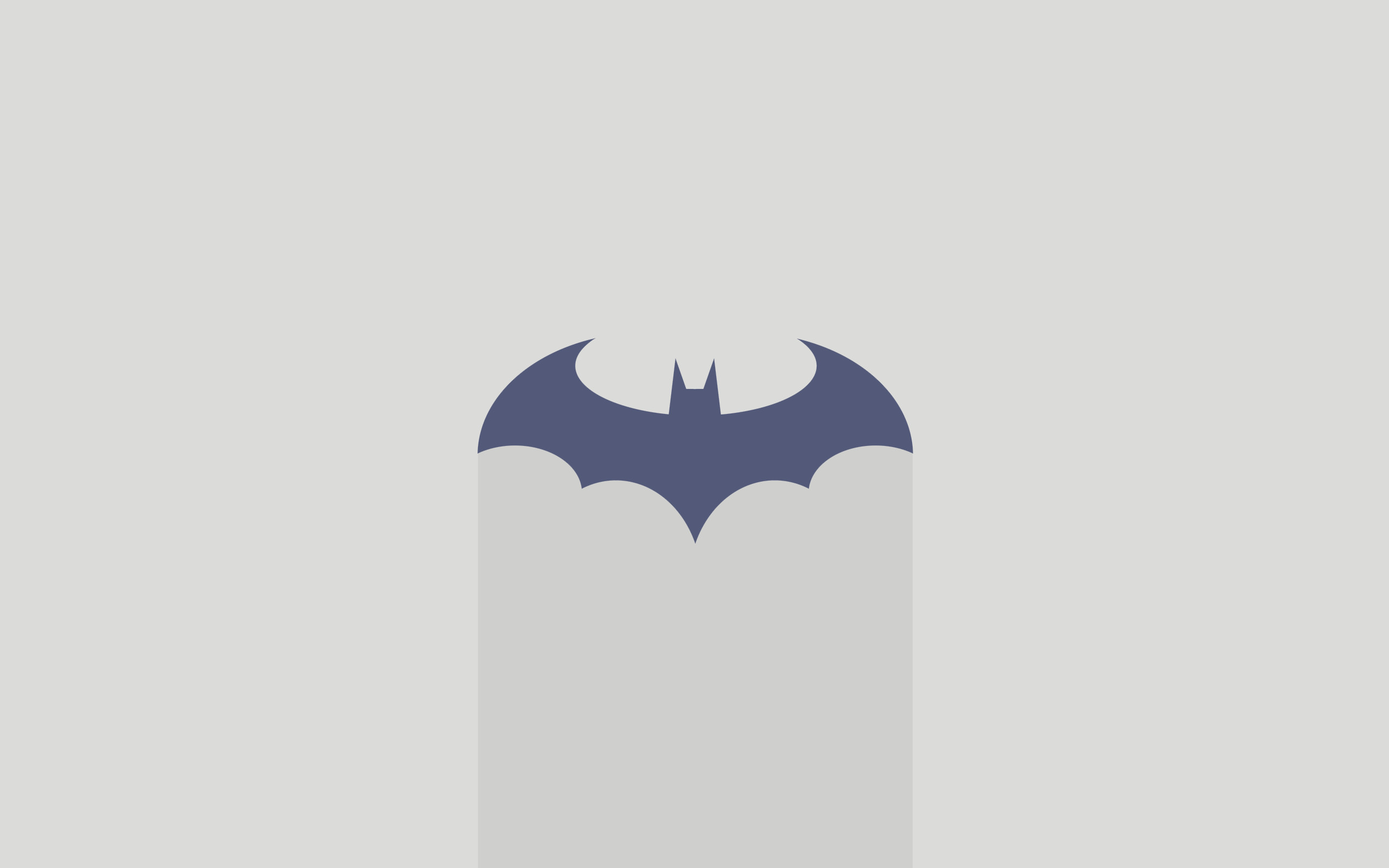 Batman, Simbolo di Batman, Sfondo grigio, Minimalismo, 16:10 2K, wallpaper widescreen