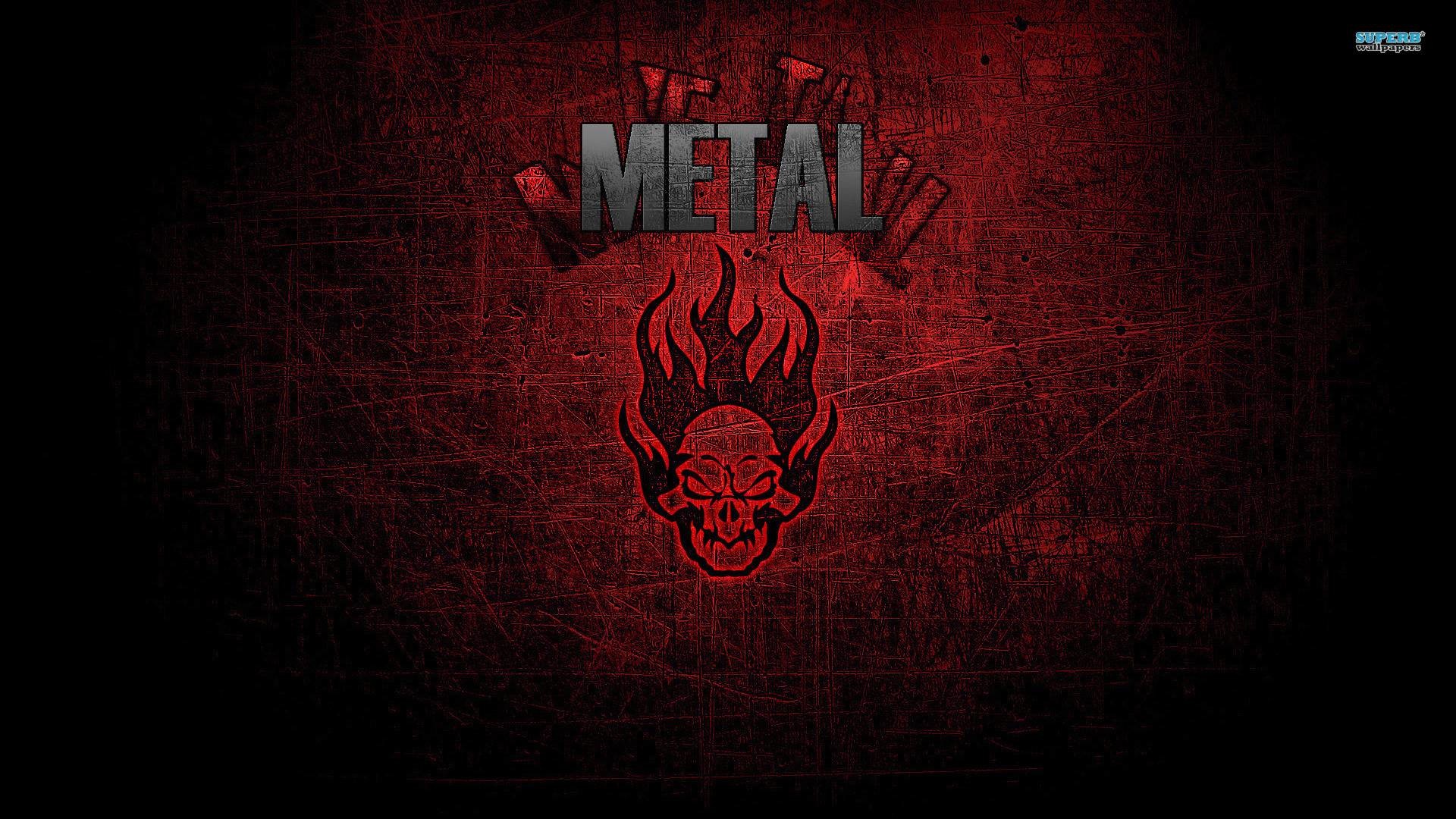 Metal, Teschio, Fiamme, Rosso, 1920x1080, immagine di sfondo