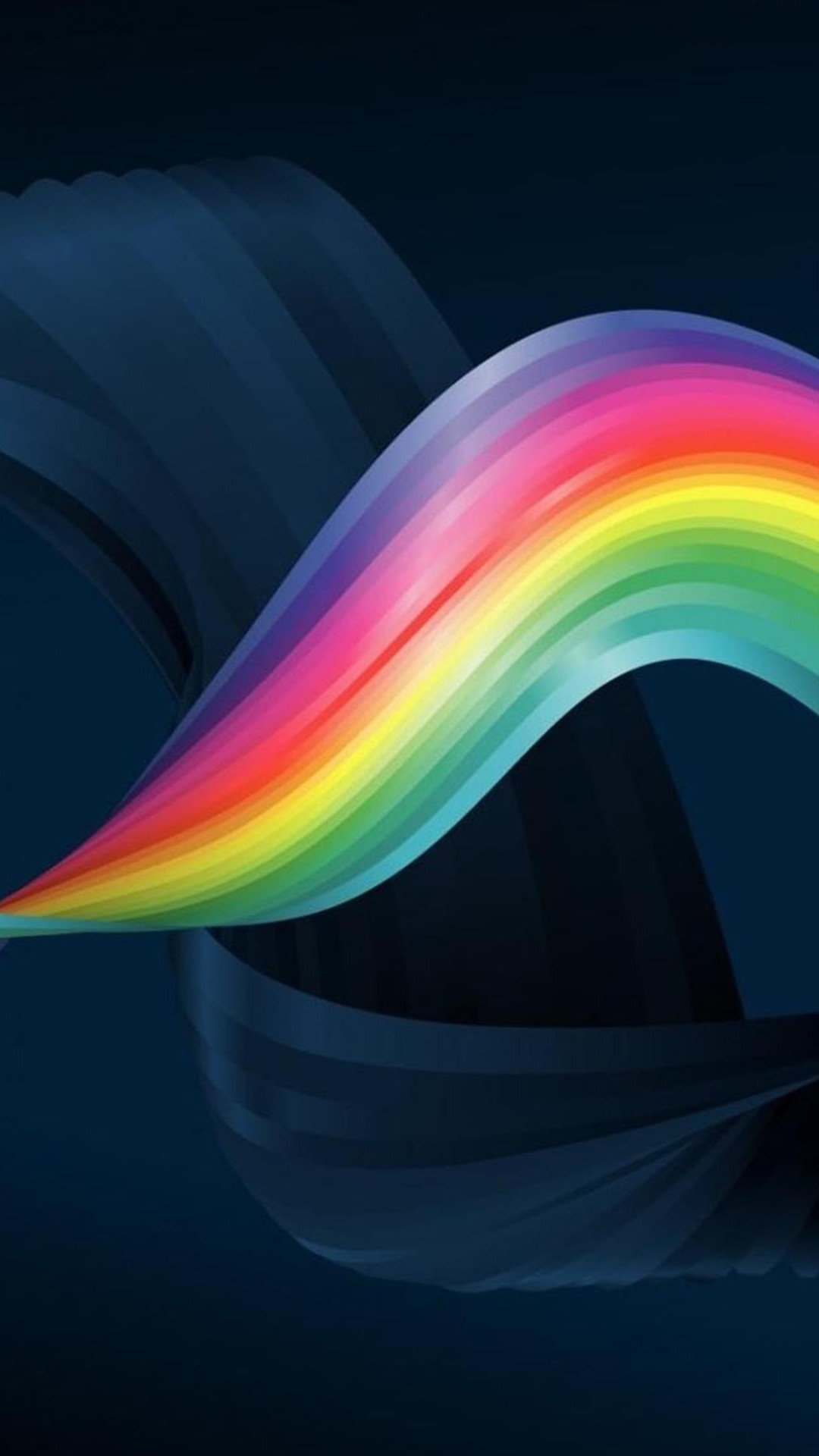 Onda arcobaleno, Astratto, Blu scuro, sfondo Samsung Full HD