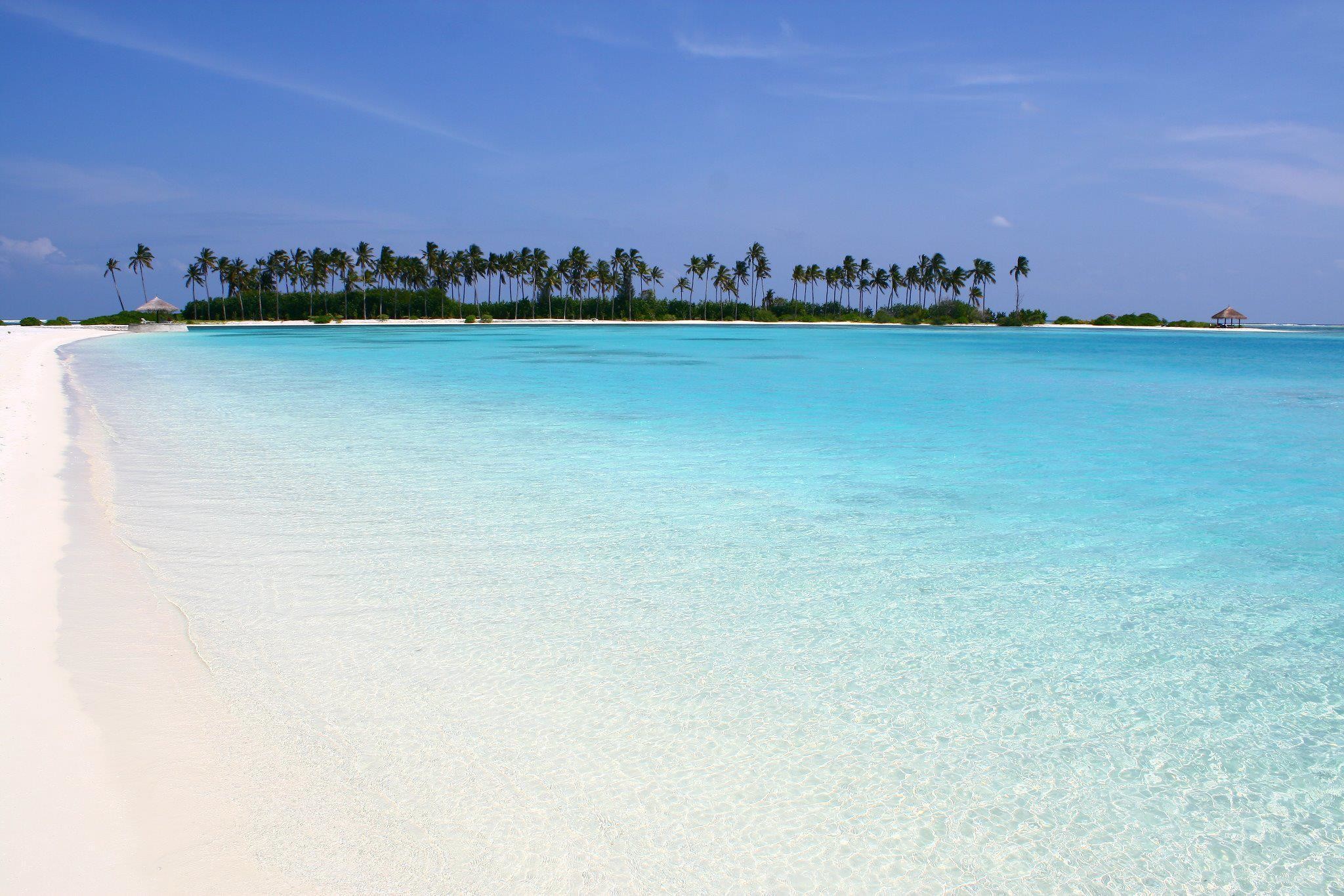 Maldive, Spiaggia bianca, Laguna, Full HD, sfondo desktop
