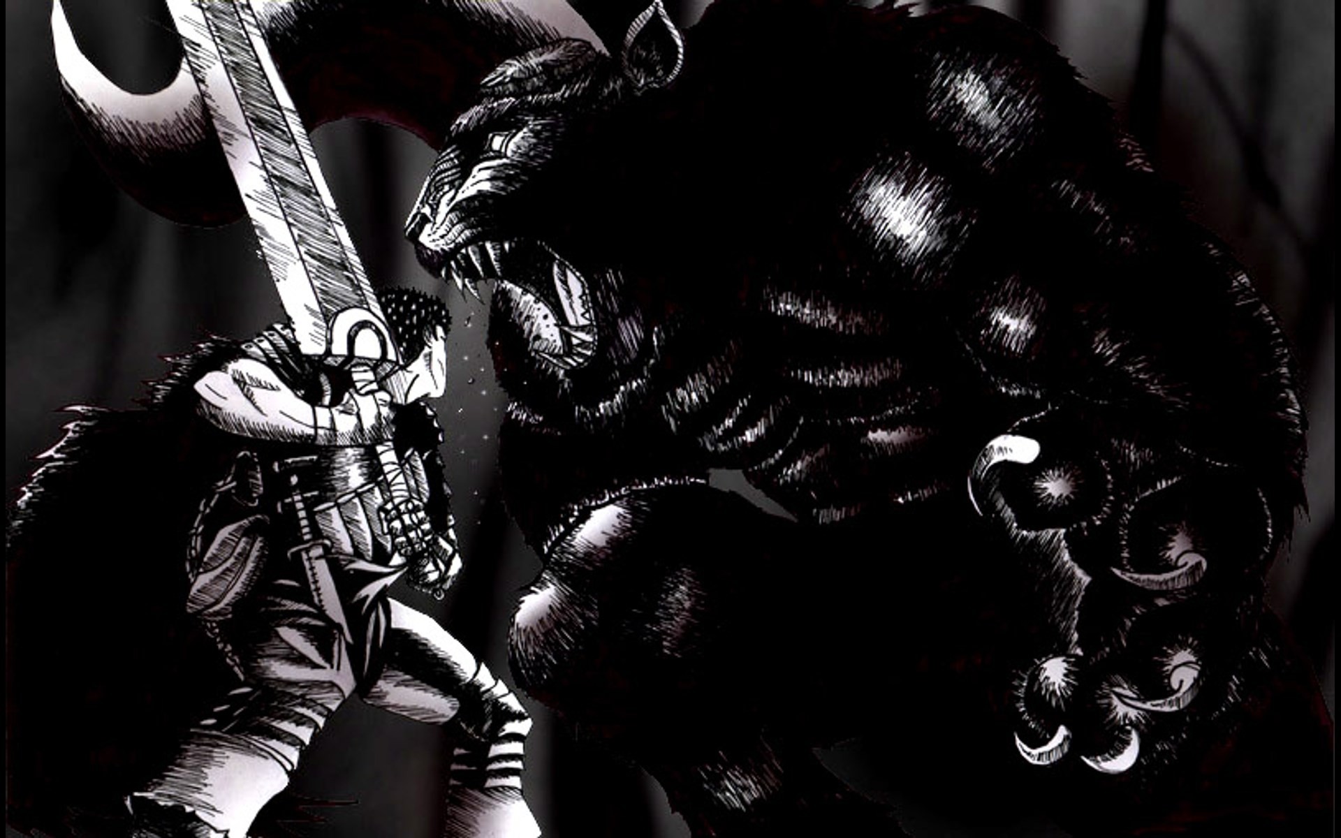 Gatsu, Berserk, Manga, Ammazzadraghi, Combattimento, 1920x1200, sfondo per PC