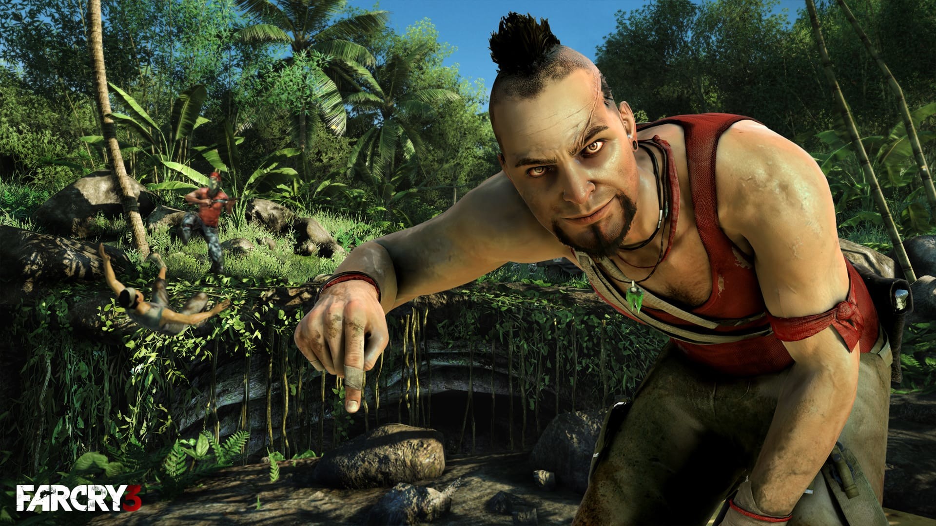 Vaas Montenegro, Far Cry 3, Giungla, Logo, Full HD, wallpaper per computer